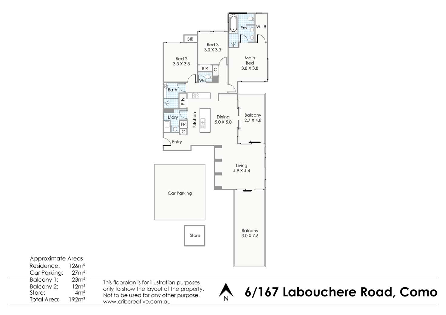Floorplan of Homely apartment listing, 6/167 Labouchere Road, Como WA 6152