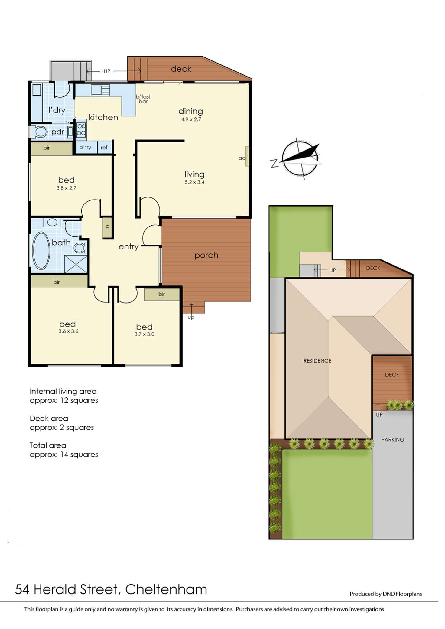 Floorplan of Homely unit listing, 54A Herald Street, Cheltenham VIC 3192