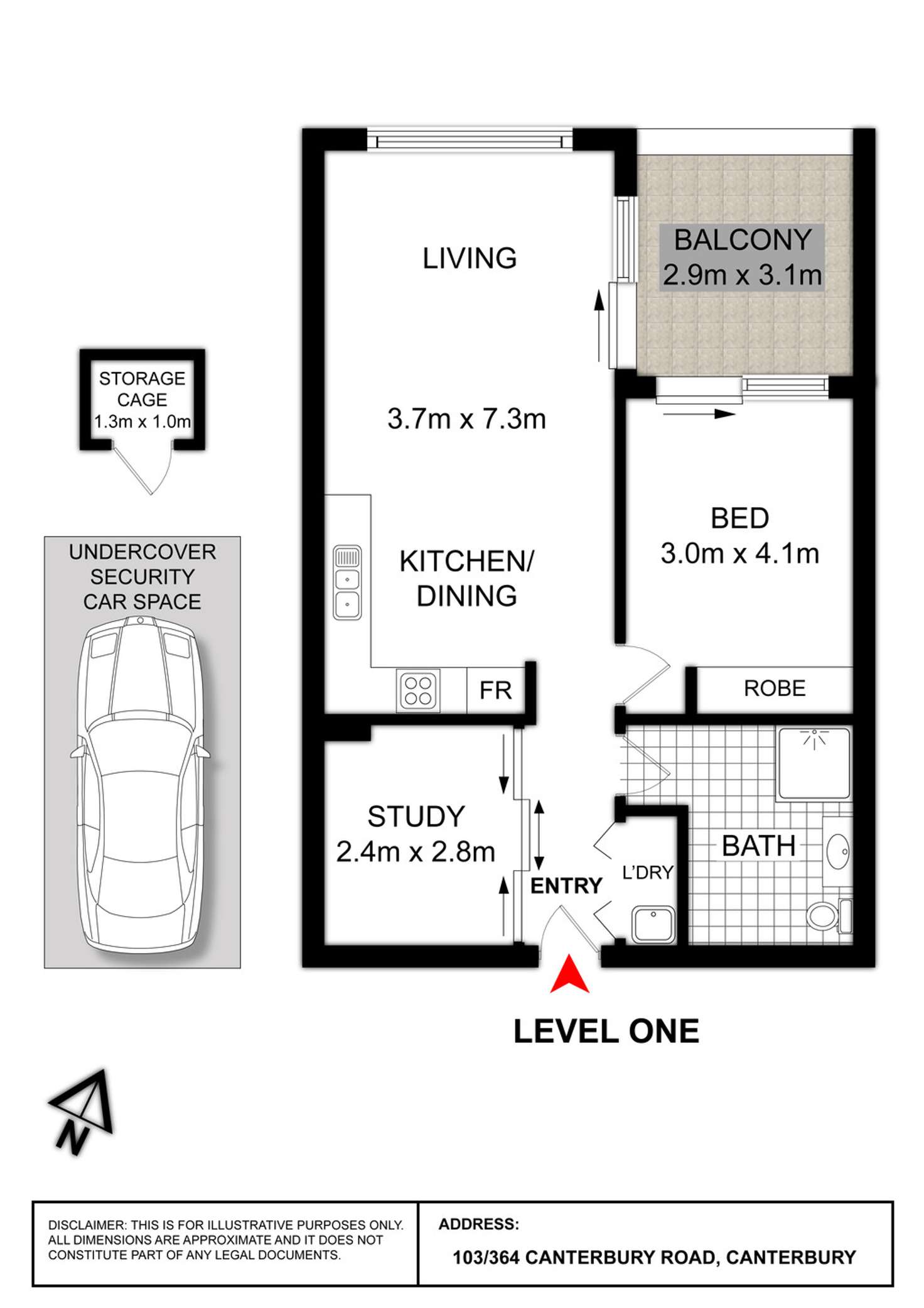 Floorplan of Homely apartment listing, 103/364 Canterbury Road, Canterbury NSW 2193