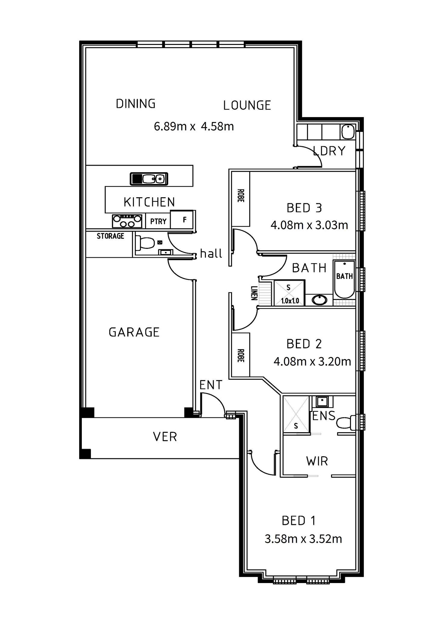 Floorplan of Homely house listing, 3B Frasten Street, Torrensville SA 5031