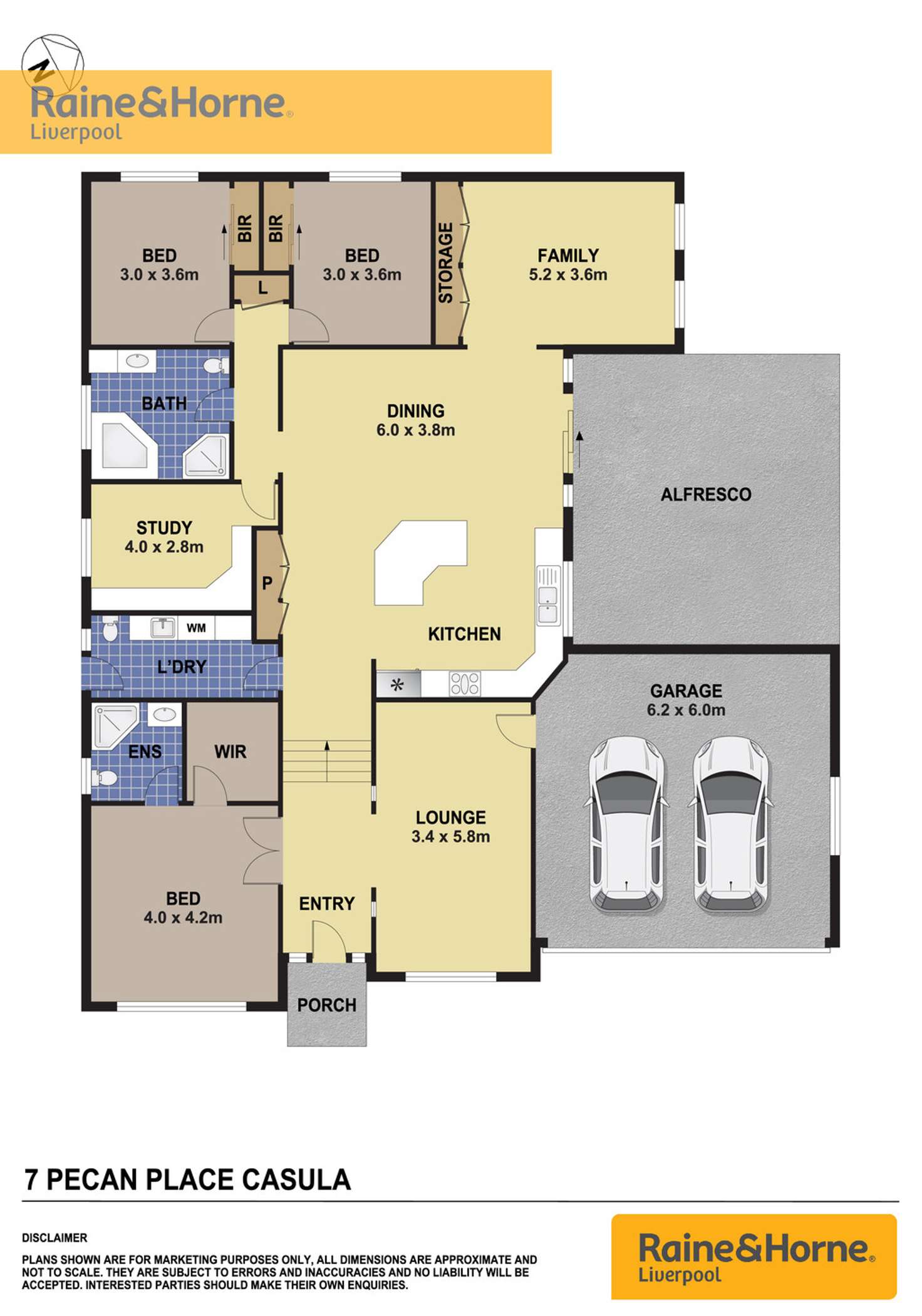 Floorplan of Homely house listing, 7 Pecan Place, Casula NSW 2170