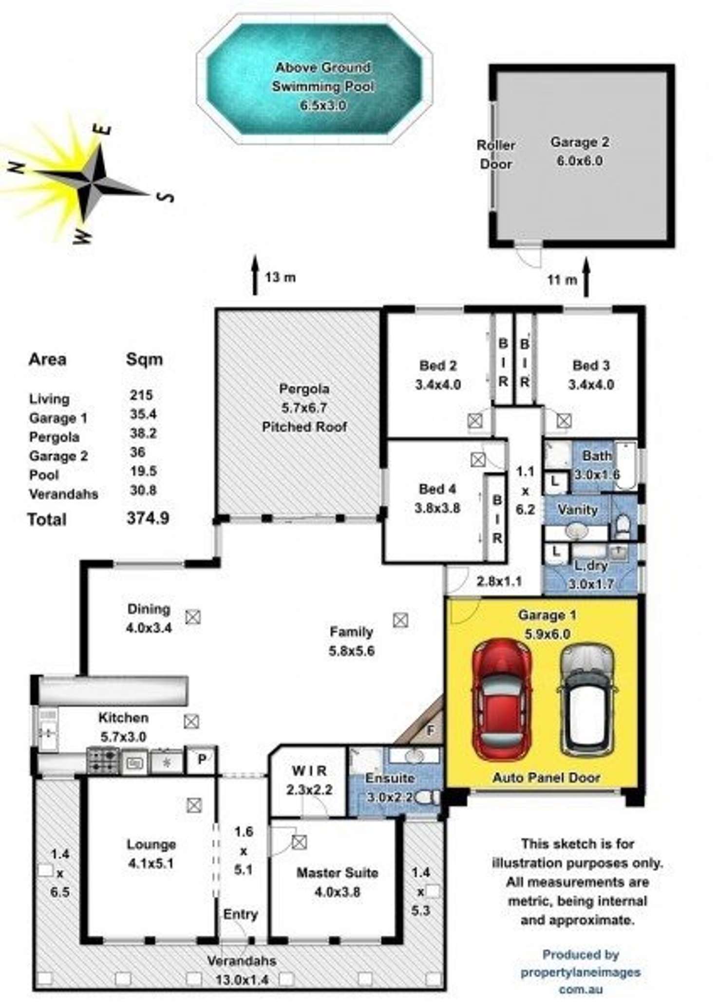 Floorplan of Homely house listing, 2 Snowy Court, Gawler South SA 5118