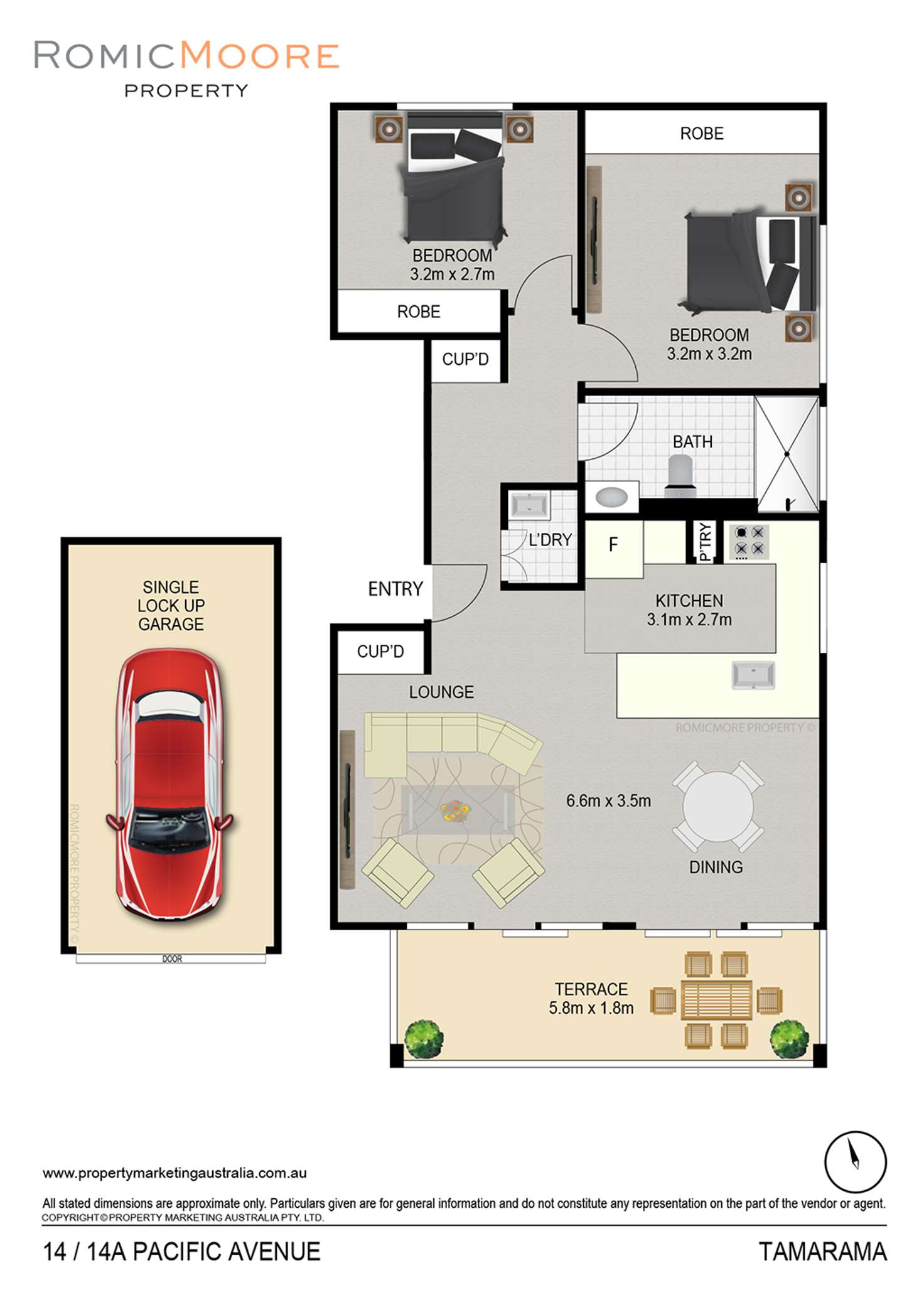 Floorplan of Homely apartment listing, 14/3 Pacific Avenue, Tamarama NSW 2026