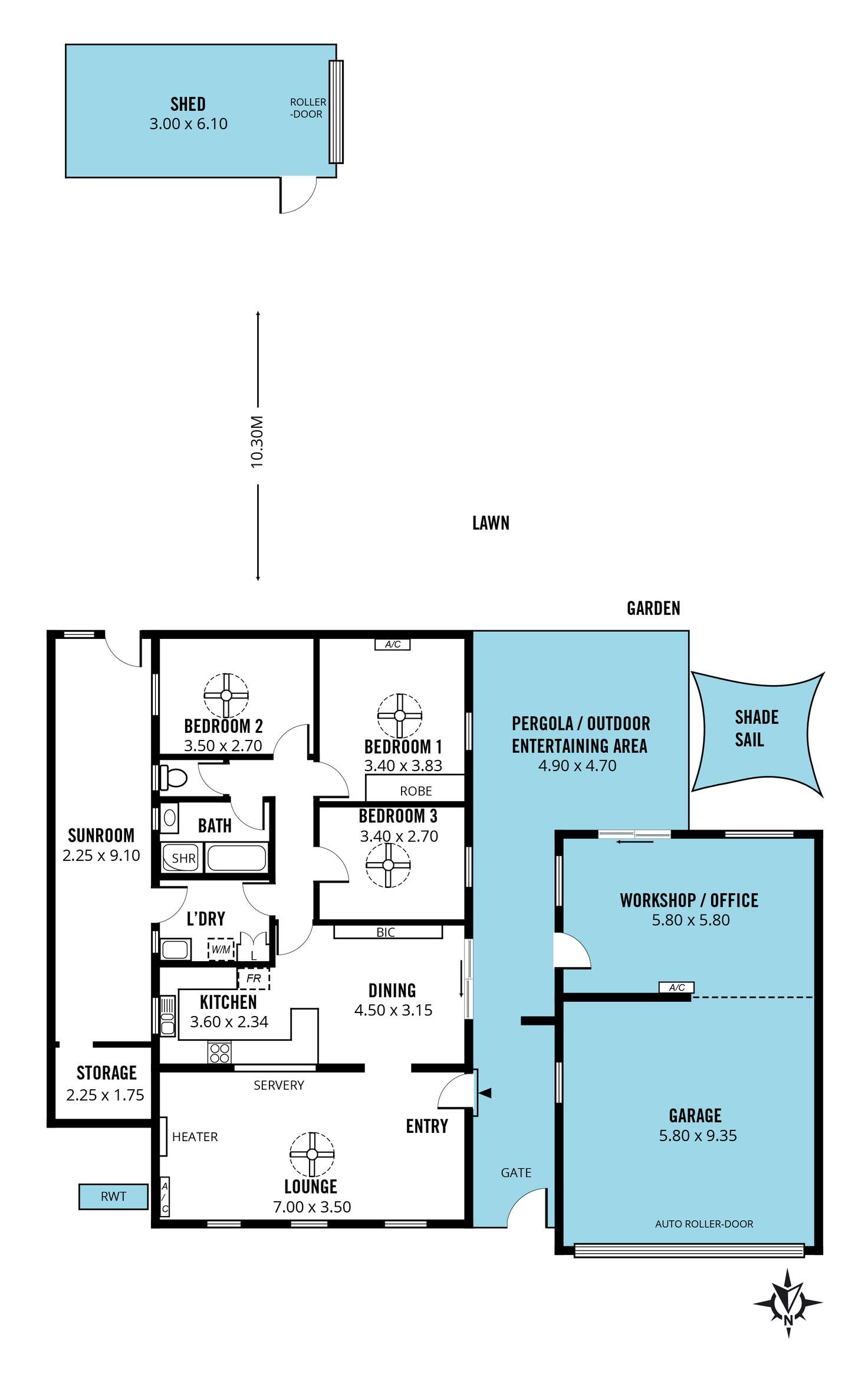 Floorplan of Homely house listing, 5 Halyard Crescent, Seaford SA 5169