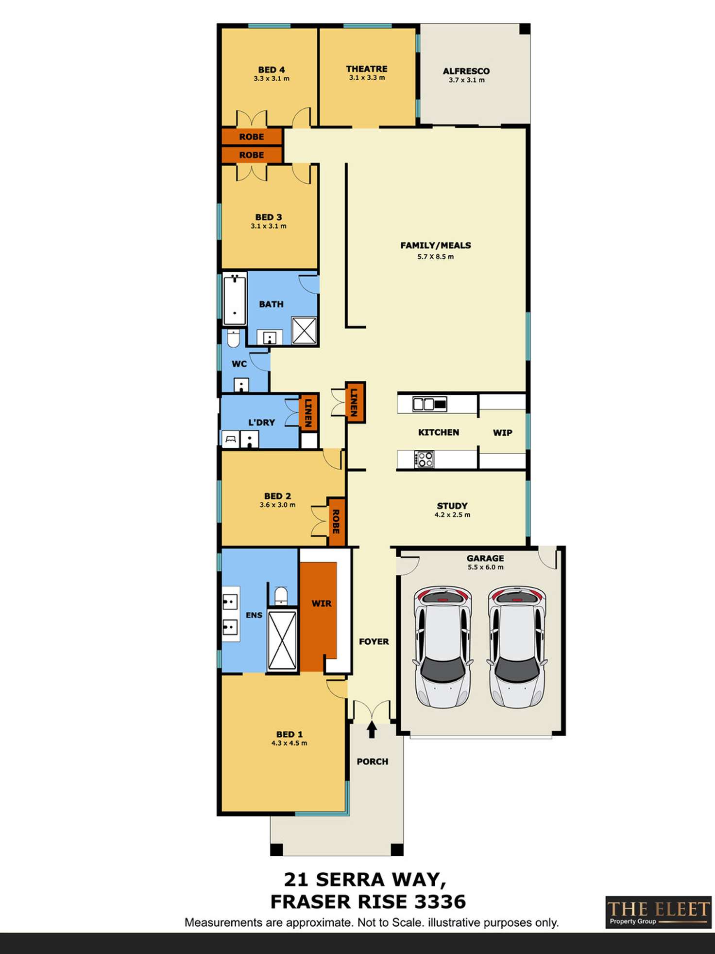Floorplan of Homely house listing, 21 Serra way, Fraser Rise VIC 3336