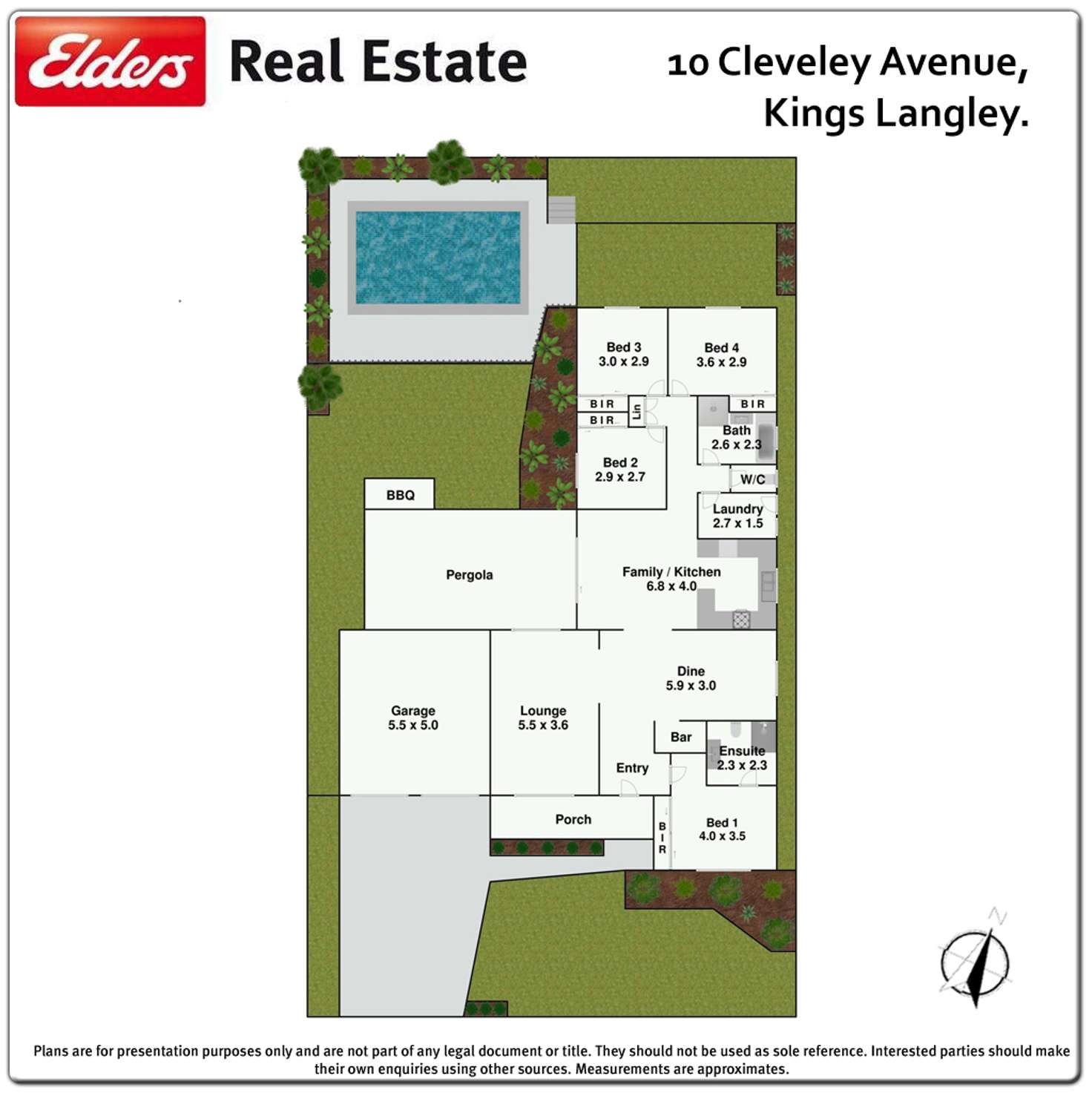 Floorplan of Homely house listing, 10 Cleveley Avenue, Kings Langley NSW 2147