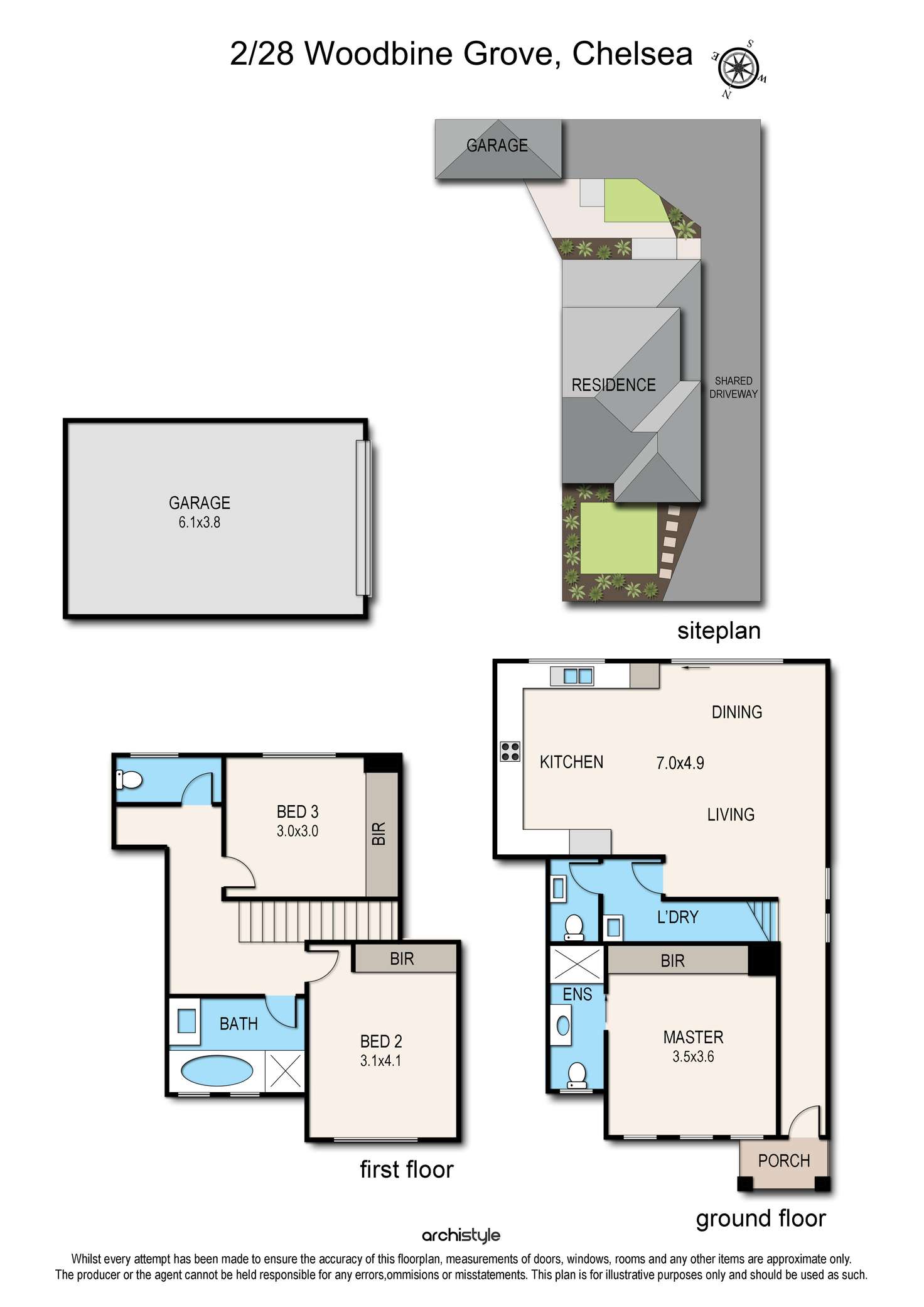 Floorplan of Homely unit listing, 2/28 Woodbine Grove, Chelsea VIC 3196