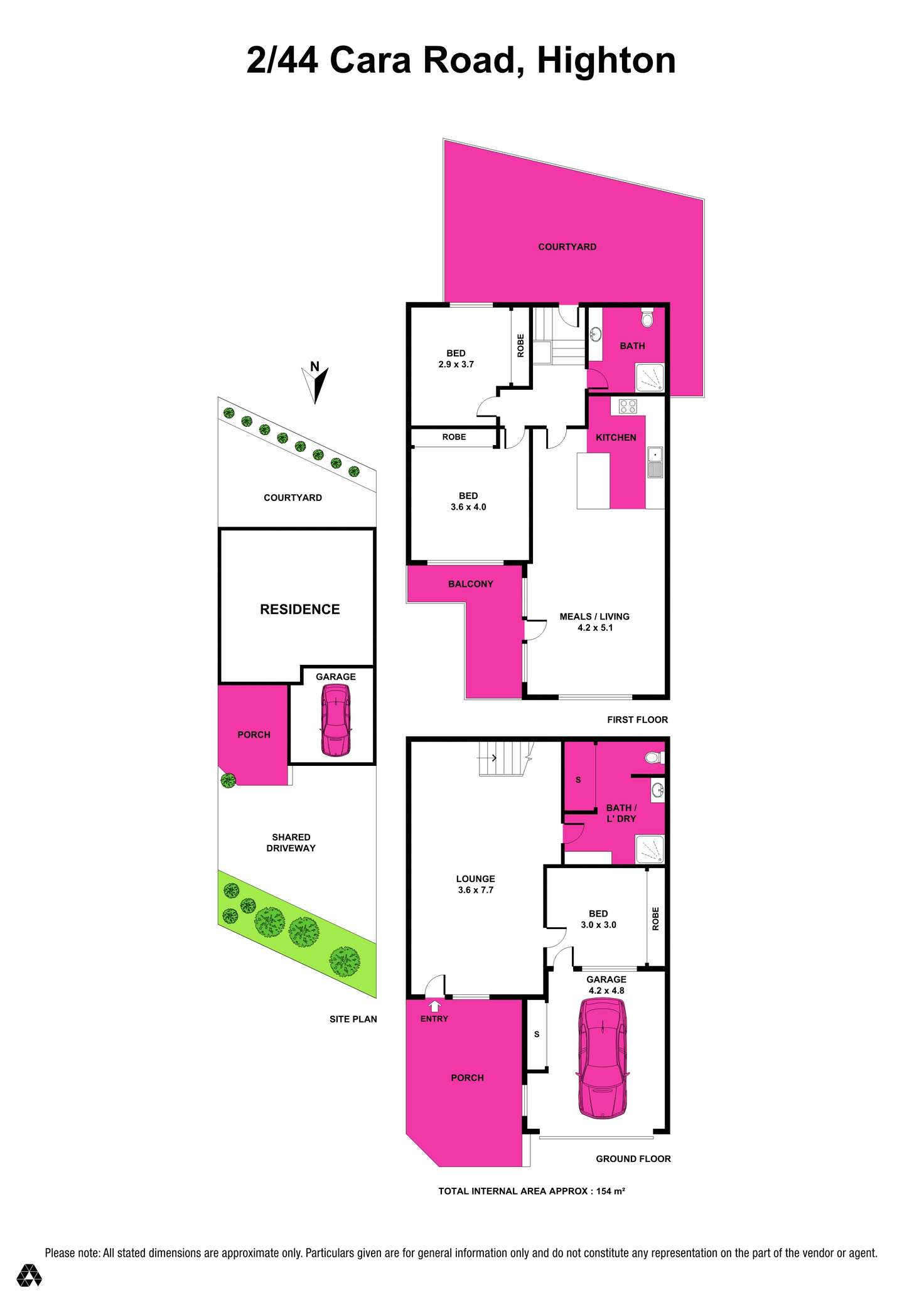 Floorplan of Homely house listing, 2/44 Cara Road, Highton VIC 3216