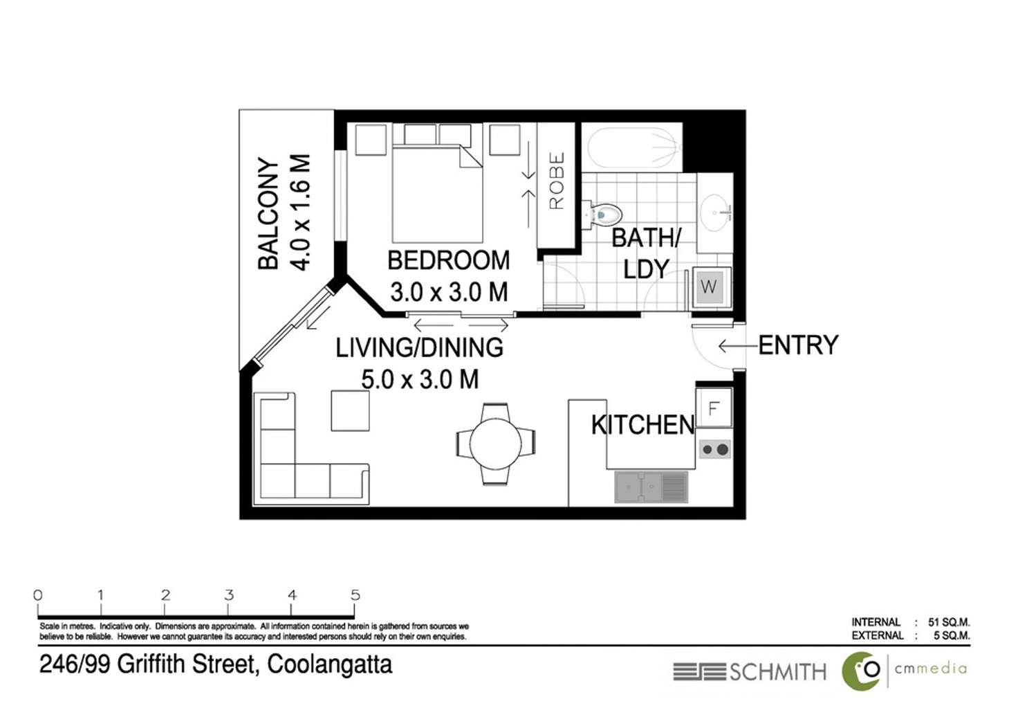 Floorplan of Homely unit listing, 246/99 Griffith Street, Coolangatta QLD 4225