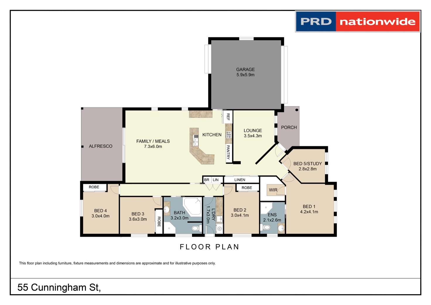 Floorplan of Homely house listing, 55 Cunningham Street, Tamworth NSW 2340