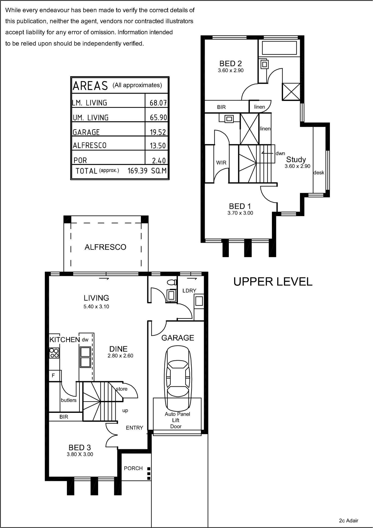 Floorplan of Homely house listing, 2 Adair Street (Residence C now only available), Newton SA 5074