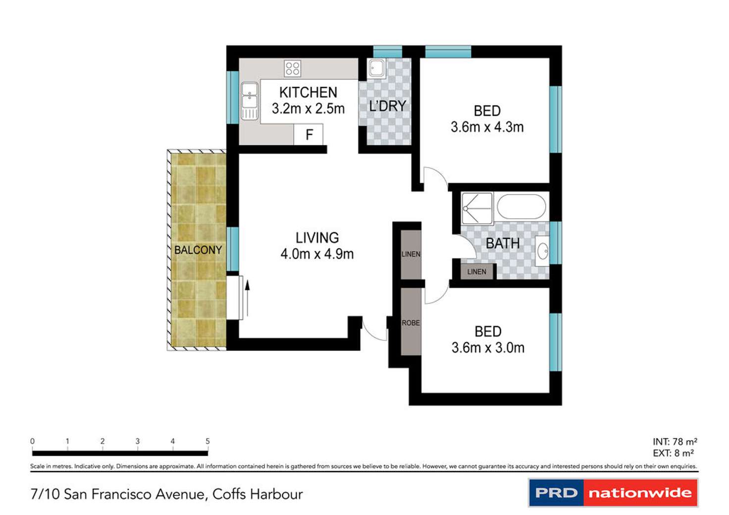 Floorplan of Homely unit listing, 7/10 San Francisco Avenue, Coffs Harbour NSW 2450