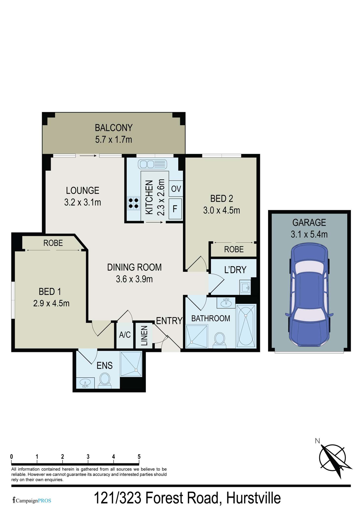 Floorplan of Homely apartment listing, 121/323 Forest Road, Hurstville NSW 2220