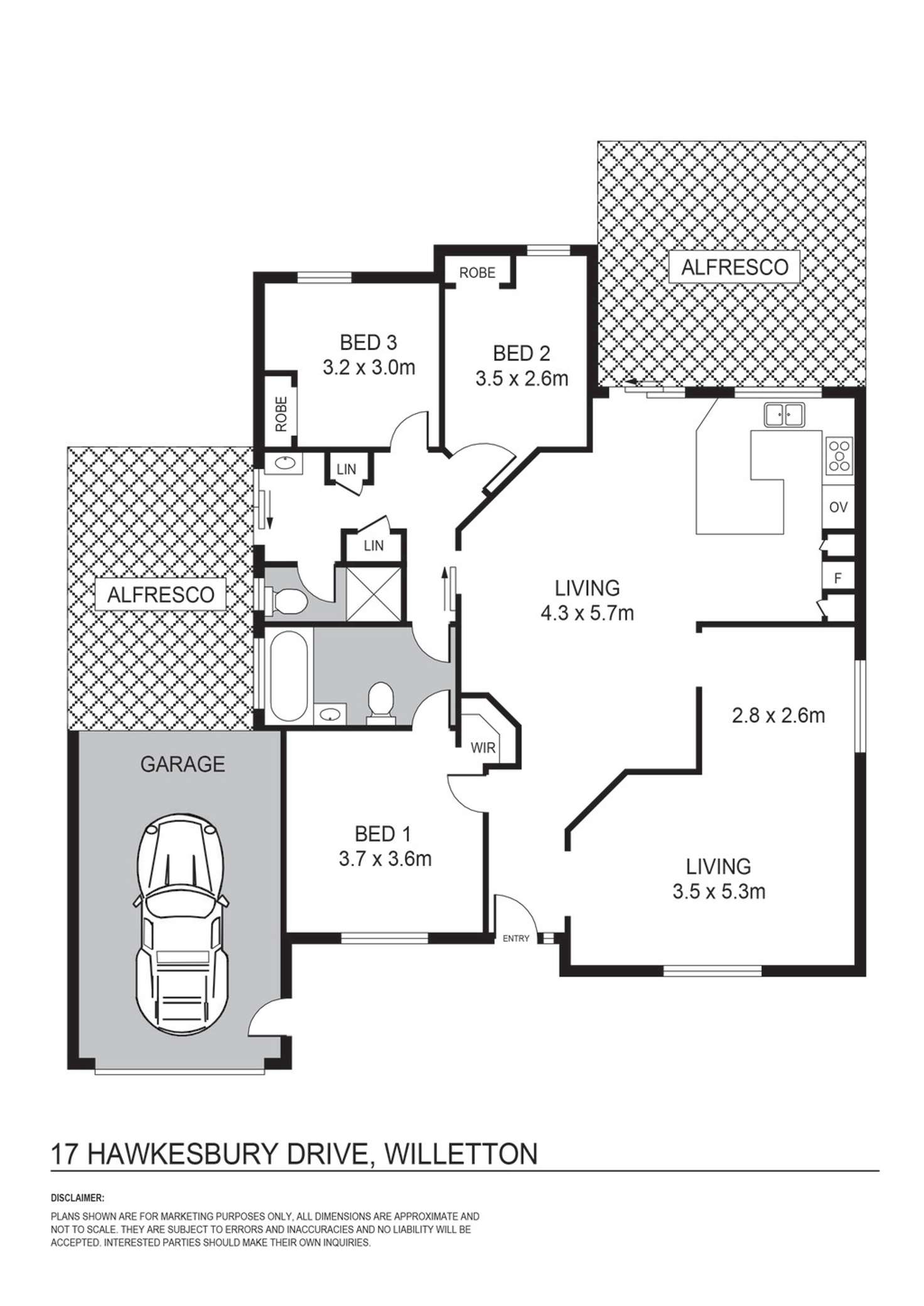 Floorplan of Homely house listing, 17 Hawkesbury Drive, Willetton WA 6155