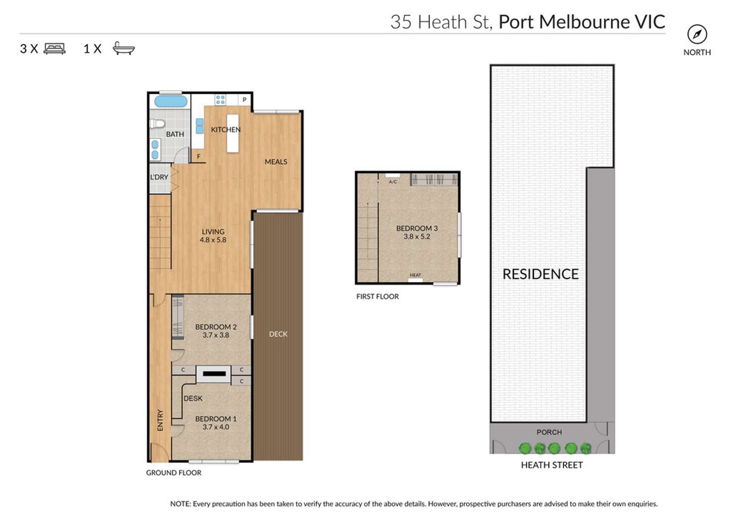 Floorplan of Homely house listing, 35 Heath Street, Port Melbourne VIC 3207