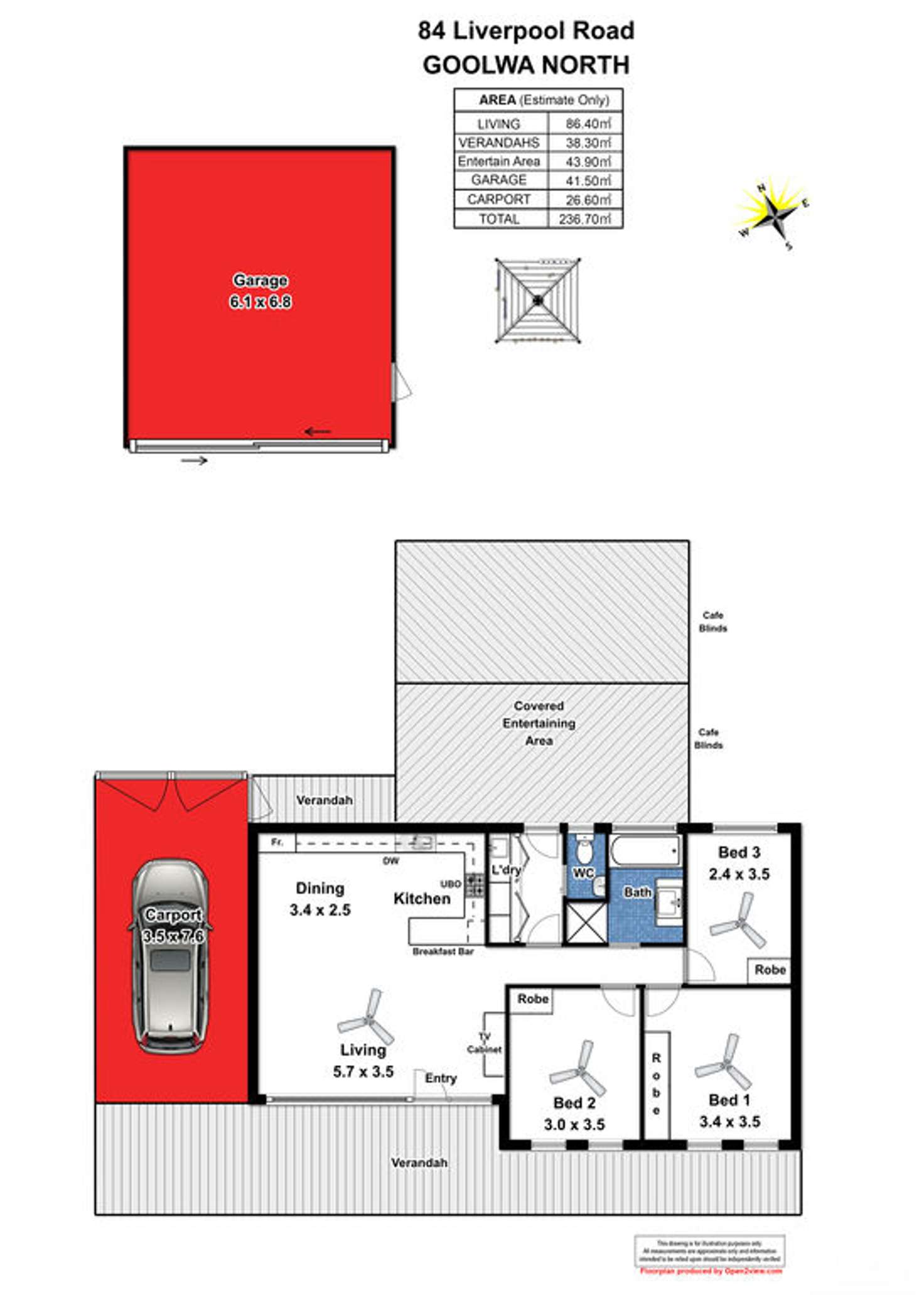 Floorplan of Homely house listing, 84 Liverpool Road, Goolwa North SA 5214