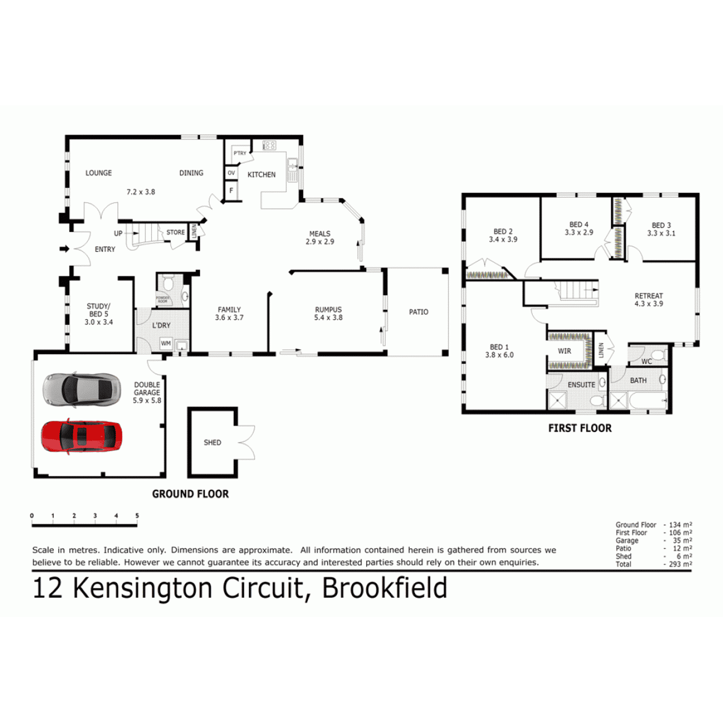 Floorplan of Homely house listing, 12 Kensington Circuit, Brookfield QLD 4069