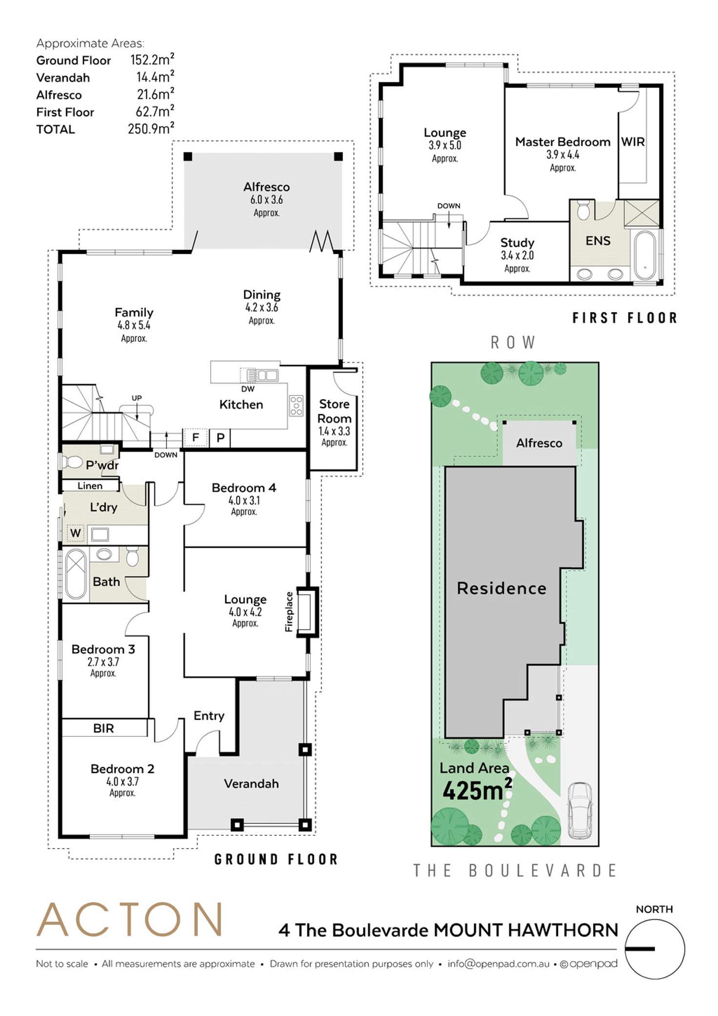 Floorplan of Homely house listing, 4 The Boulevarde, Mount Hawthorn WA 6016