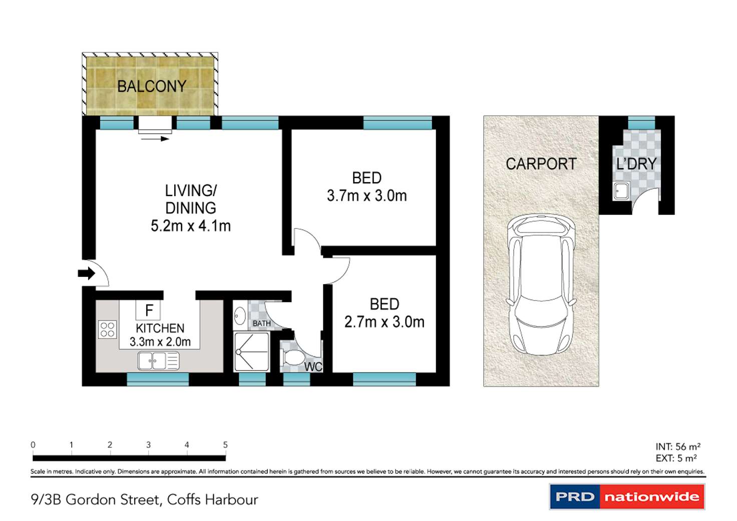 Floorplan of Homely unit listing, 9/3B Gordon Street, Coffs Harbour NSW 2450