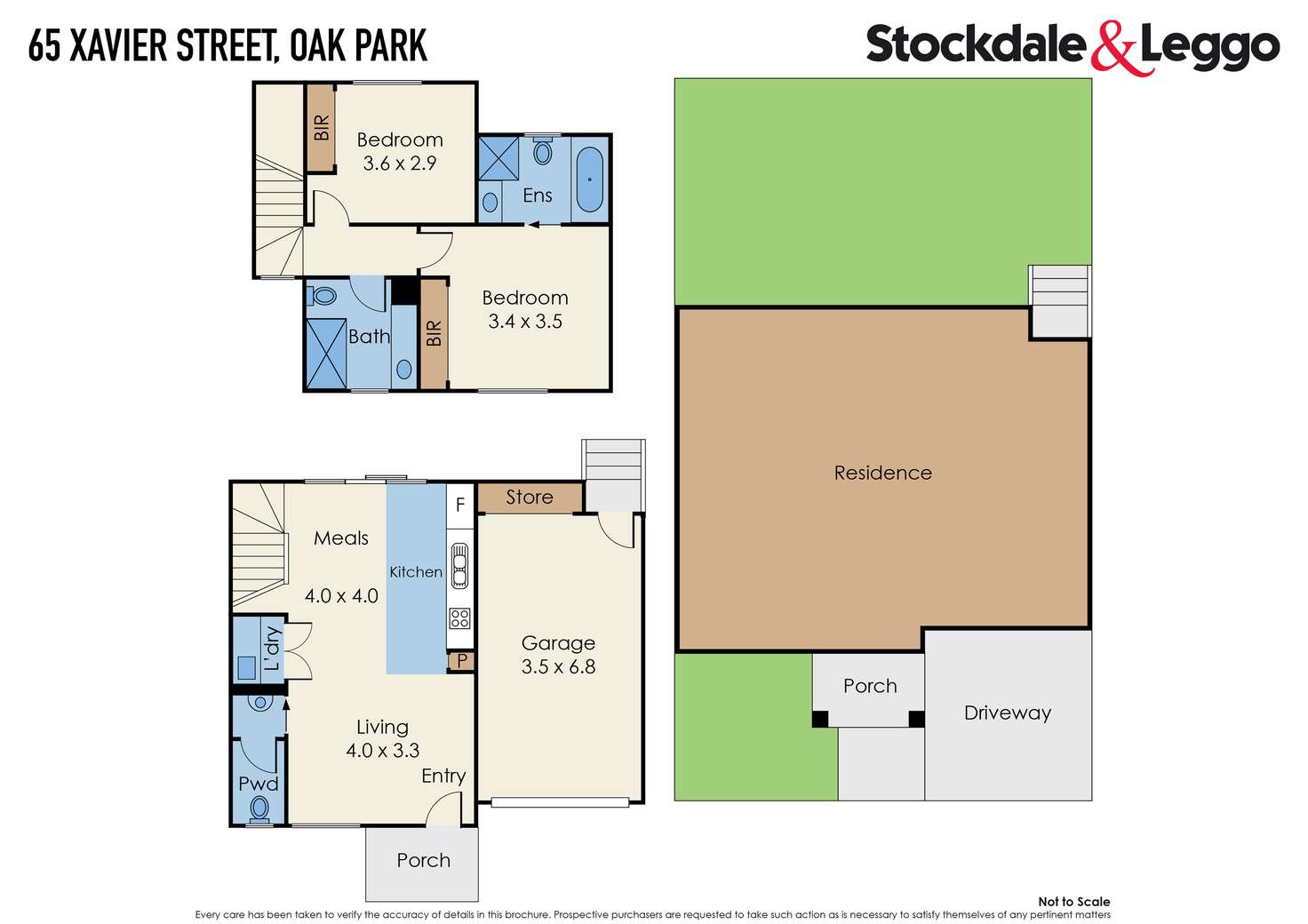 Floorplan of Homely townhouse listing, 65 Xavier Street, Oak Park VIC 3046