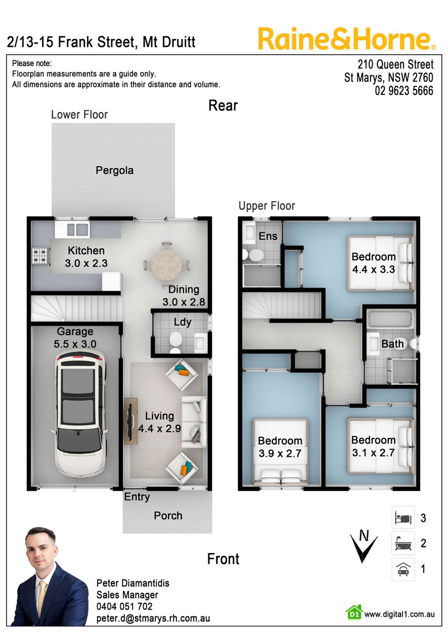 Floorplan of Homely townhouse listing, 2/13-15 Frank Street, Mount Druitt NSW 2770