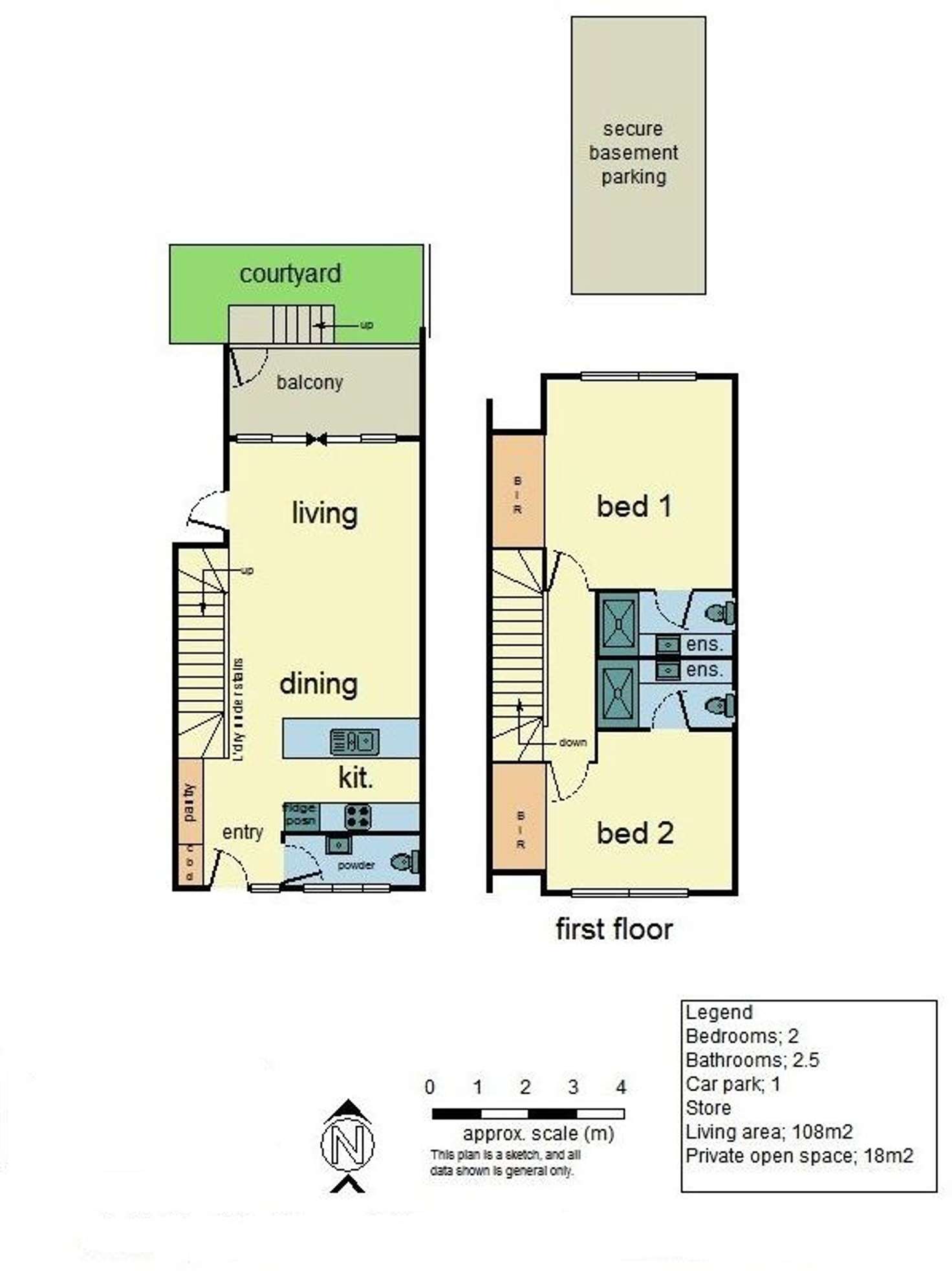 Floorplan of Homely townhouse listing, 6/13 Churchill Street, Doncaster East VIC 3109