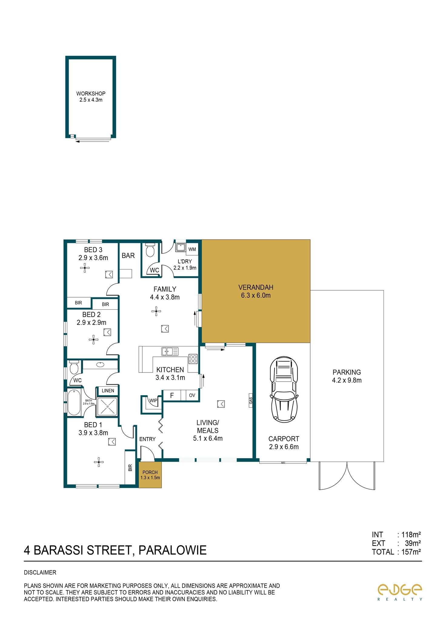 Floorplan of Homely house listing, 4 Barassi Street, Paralowie SA 5108