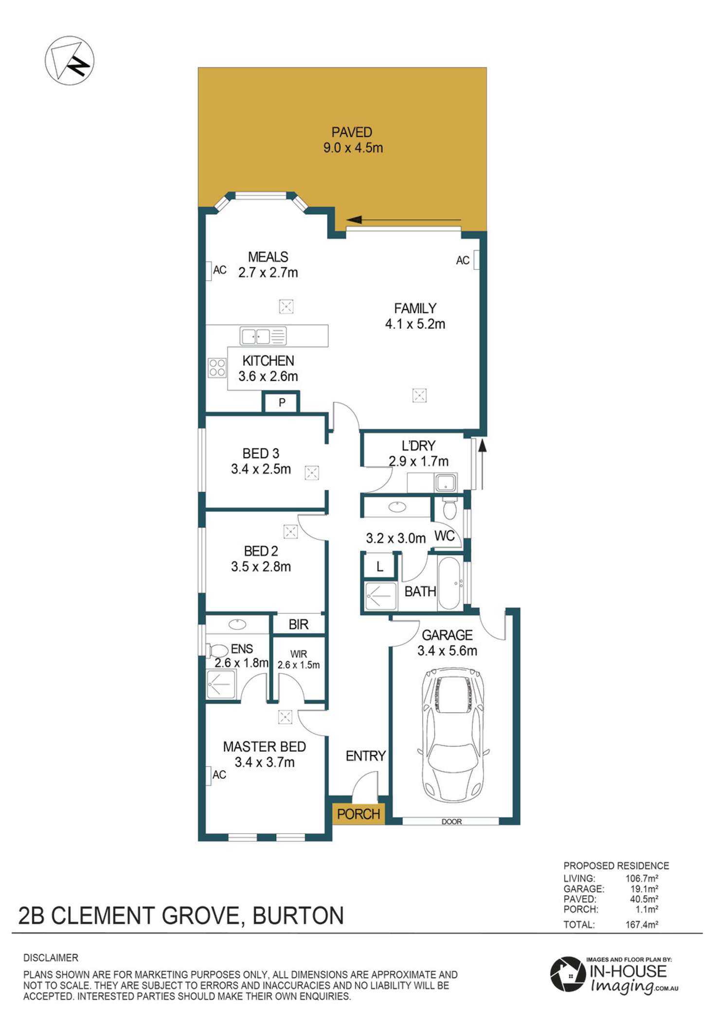Floorplan of Homely house listing, 2B Clement Grove, Burton SA 5110