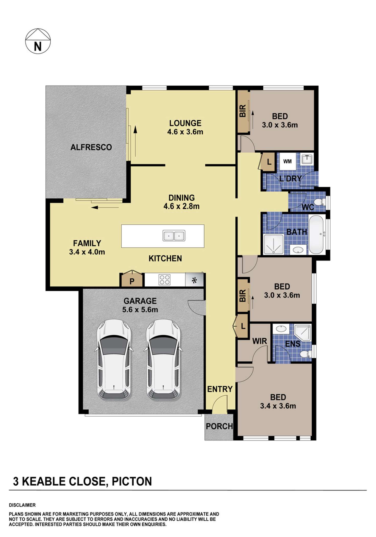 Floorplan of Homely house listing, 3 Keable Close, Picton NSW 2571