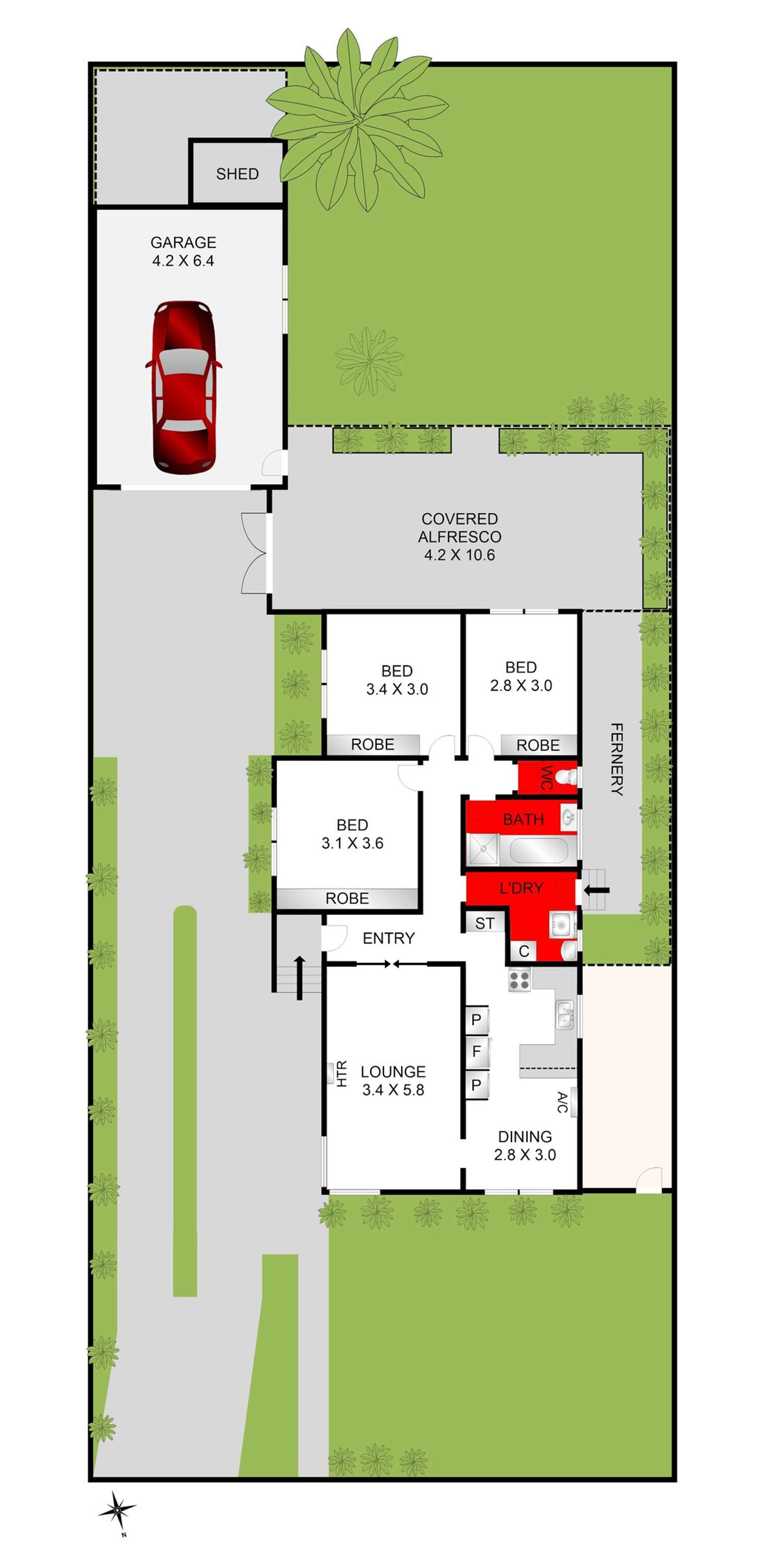 Floorplan of Homely house listing, 15 Atami Crescent, Corio VIC 3214