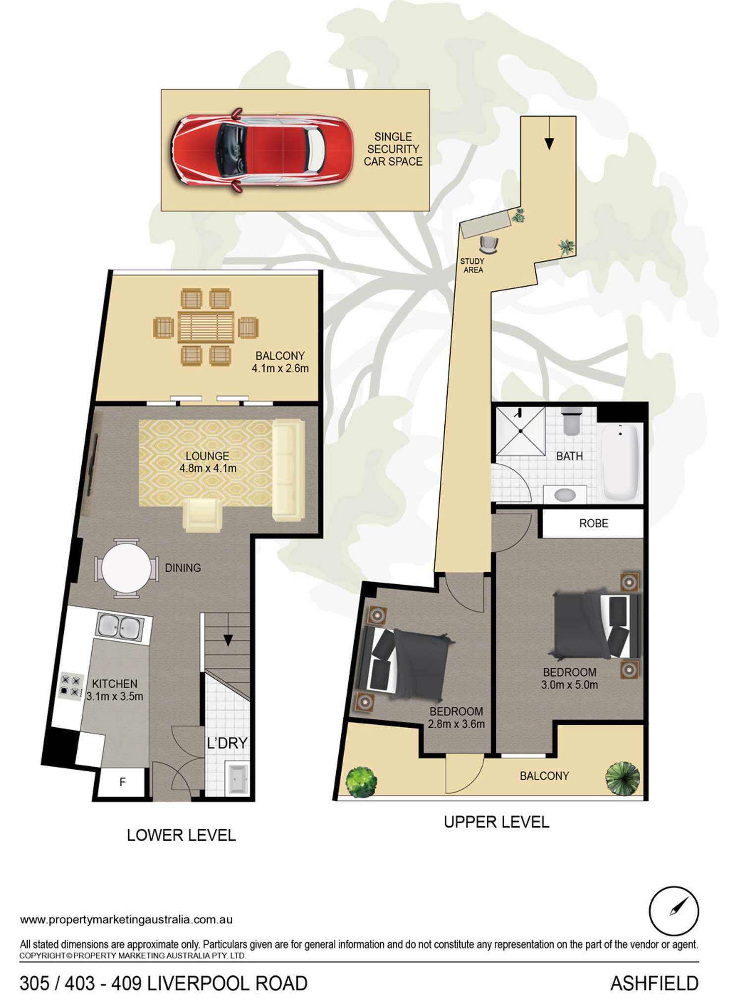 Floorplan of Homely apartment listing, 35/403 Liverpool Road, Ashfield NSW 2131