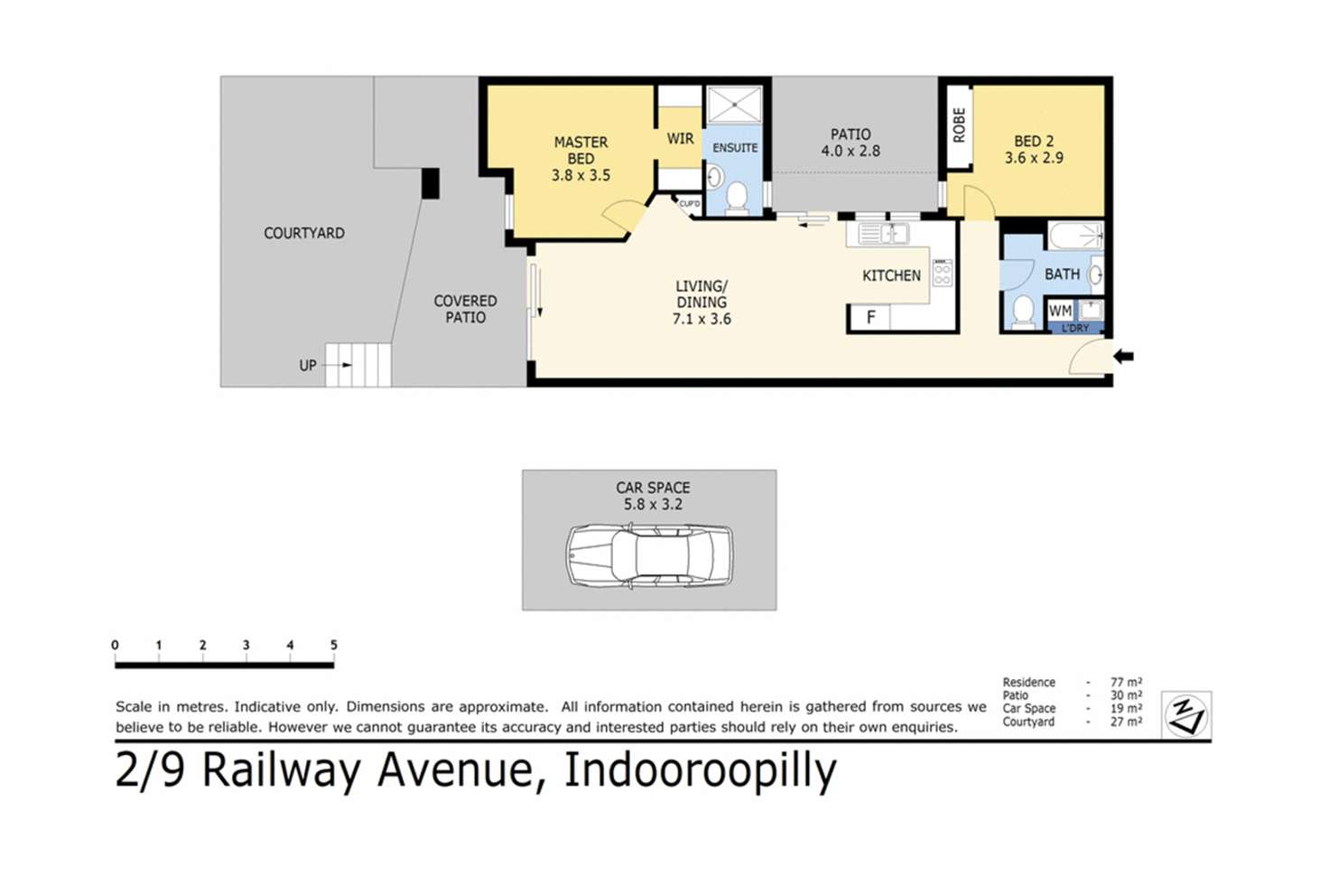 Floorplan of Homely unit listing, 2/9 Railway Avenue, Indooroopilly QLD 4068