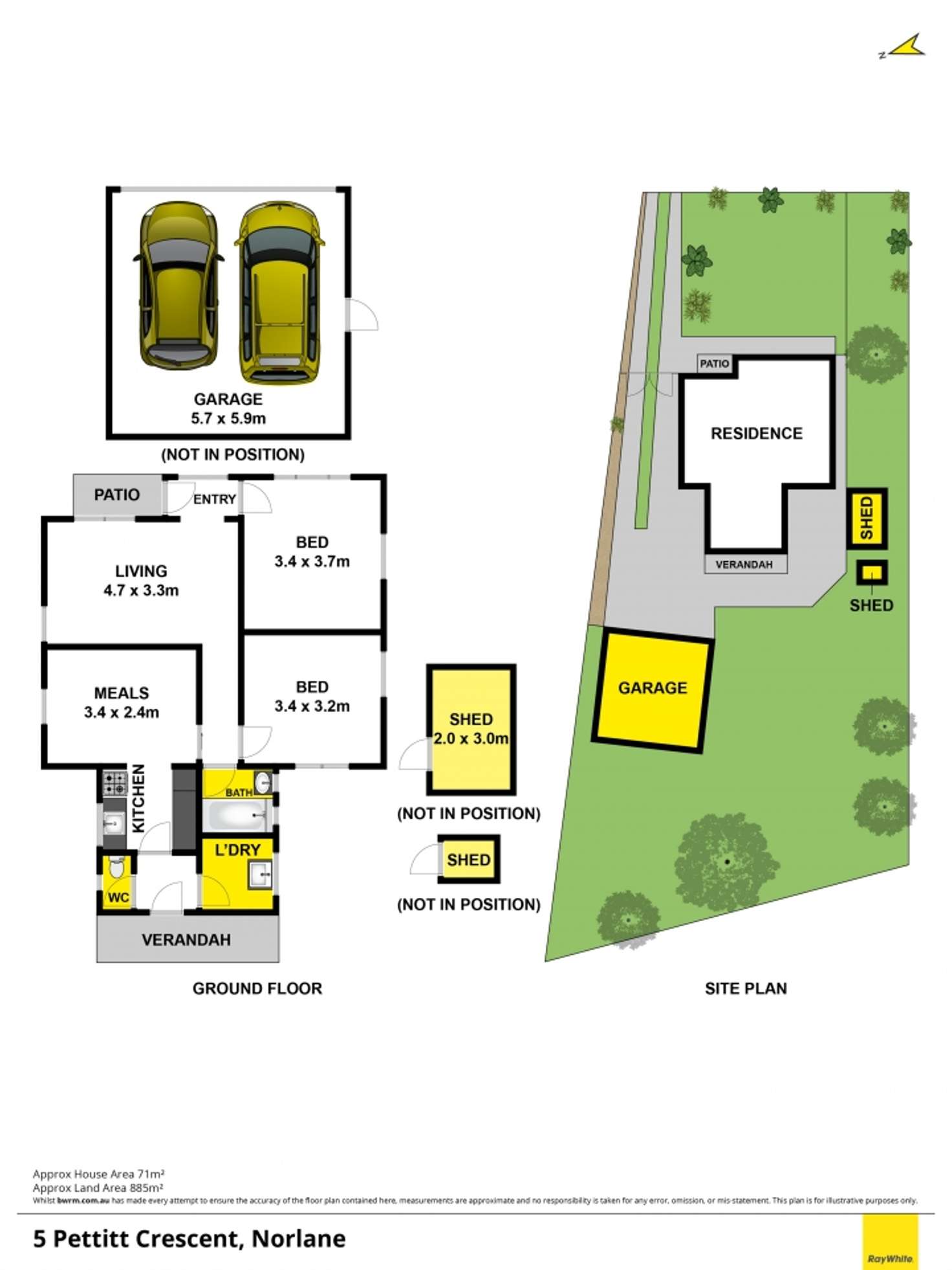 Floorplan of Homely house listing, 5 Pettitt Crescent, Norlane VIC 3214