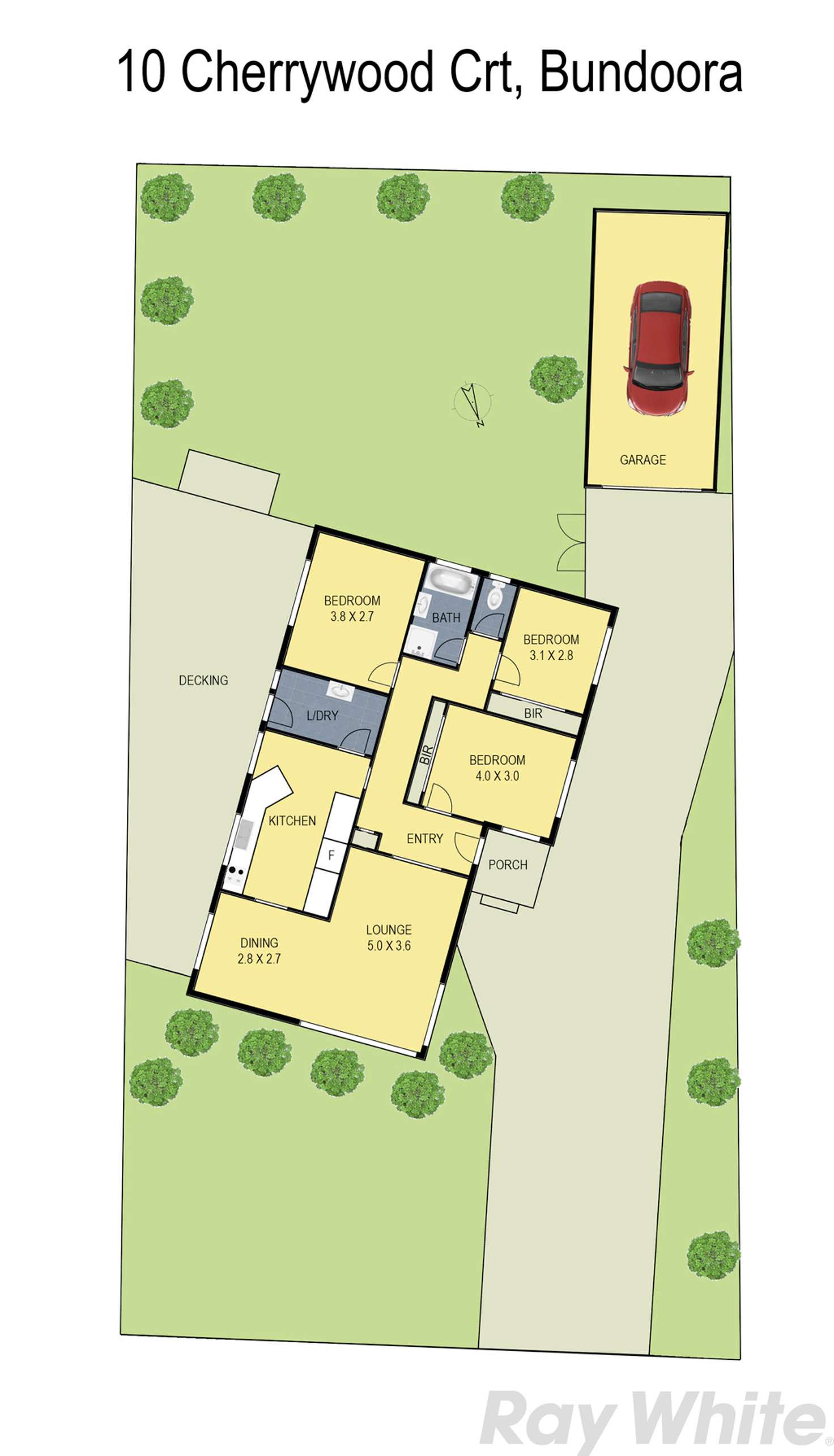 Floorplan of Homely house listing, 10 Cherrywood Court, Bundoora VIC 3083