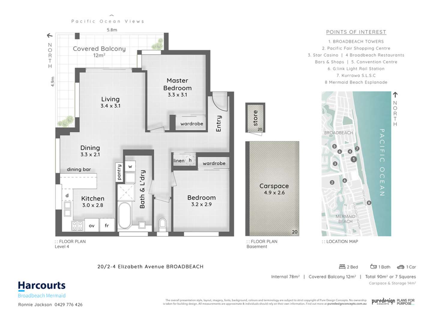 Floorplan of Homely unit listing, 20/4 Elizabeth Avenue, Broadbeach QLD 4218