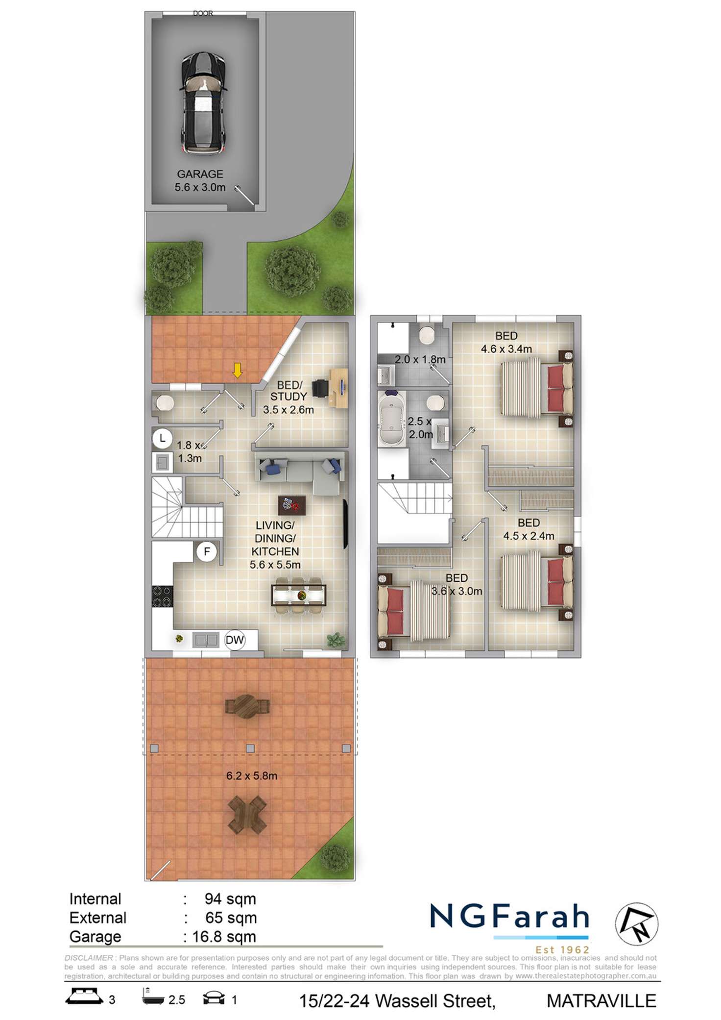 Floorplan of Homely townhouse listing, 15/22-24 Wassell Street, Matraville NSW 2036