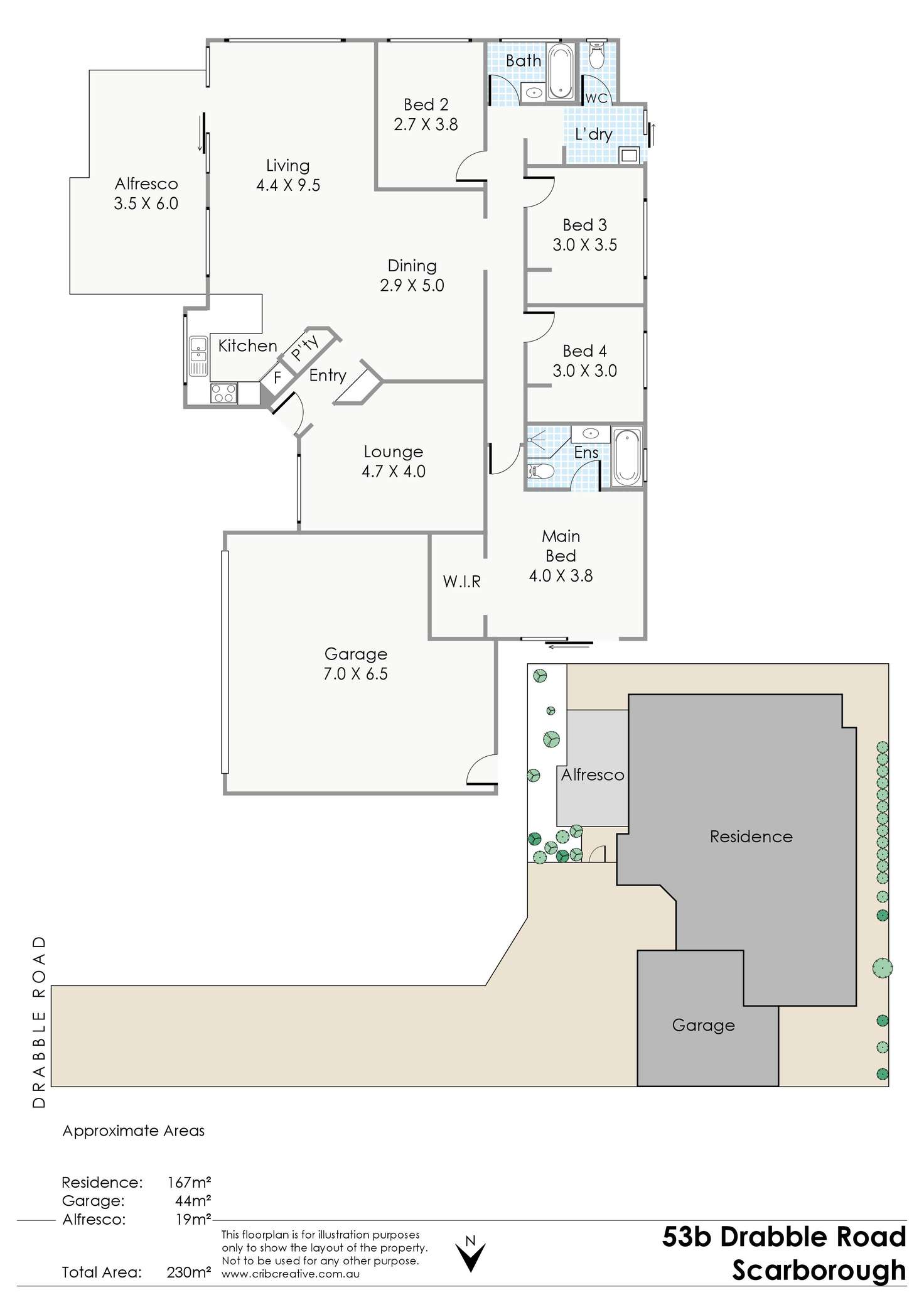 Floorplan of Homely house listing, 53B Drabble Road, Scarborough WA 6019