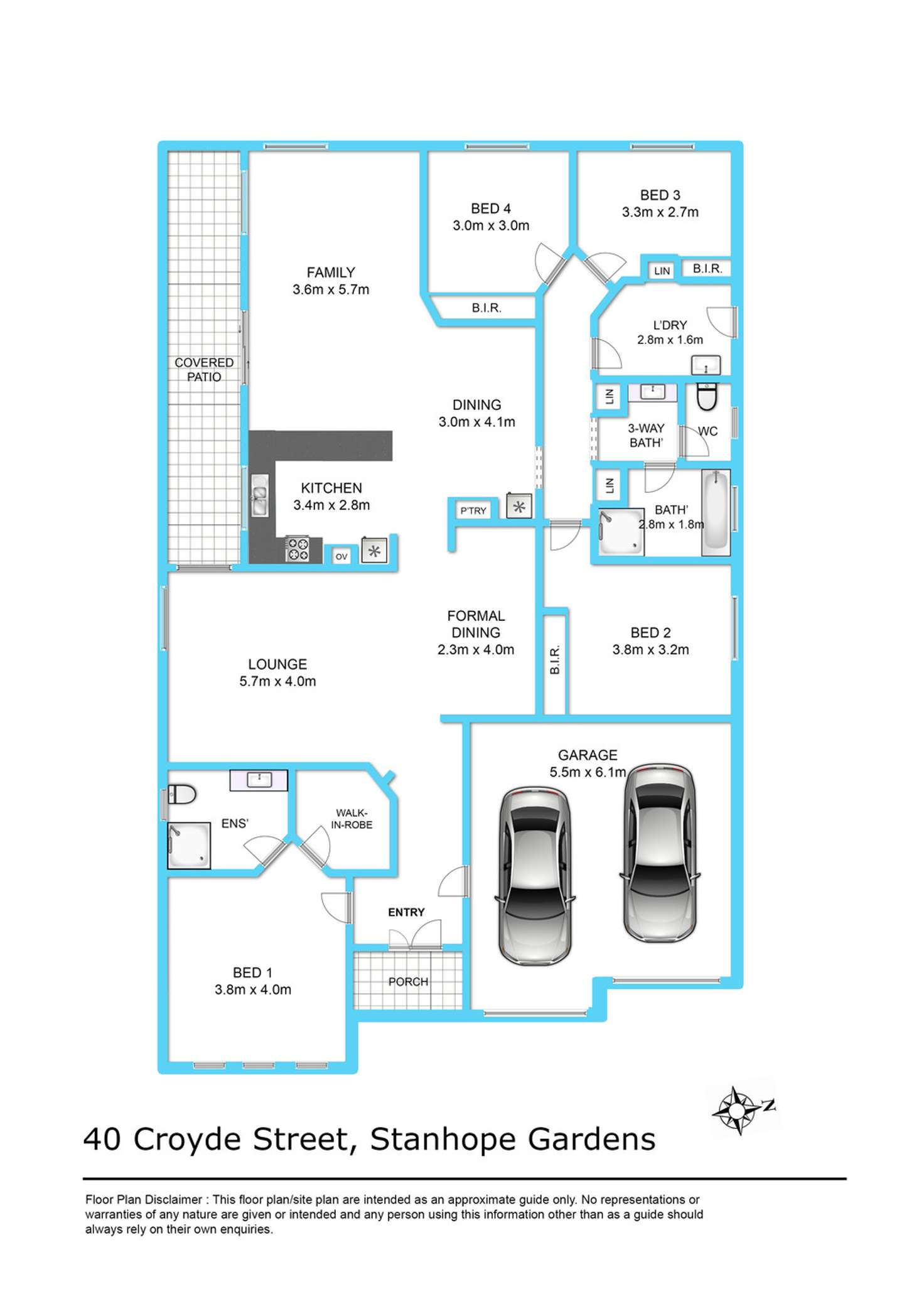 Floorplan of Homely house listing, 40 Croyde Street, Stanhope Gardens NSW 2768