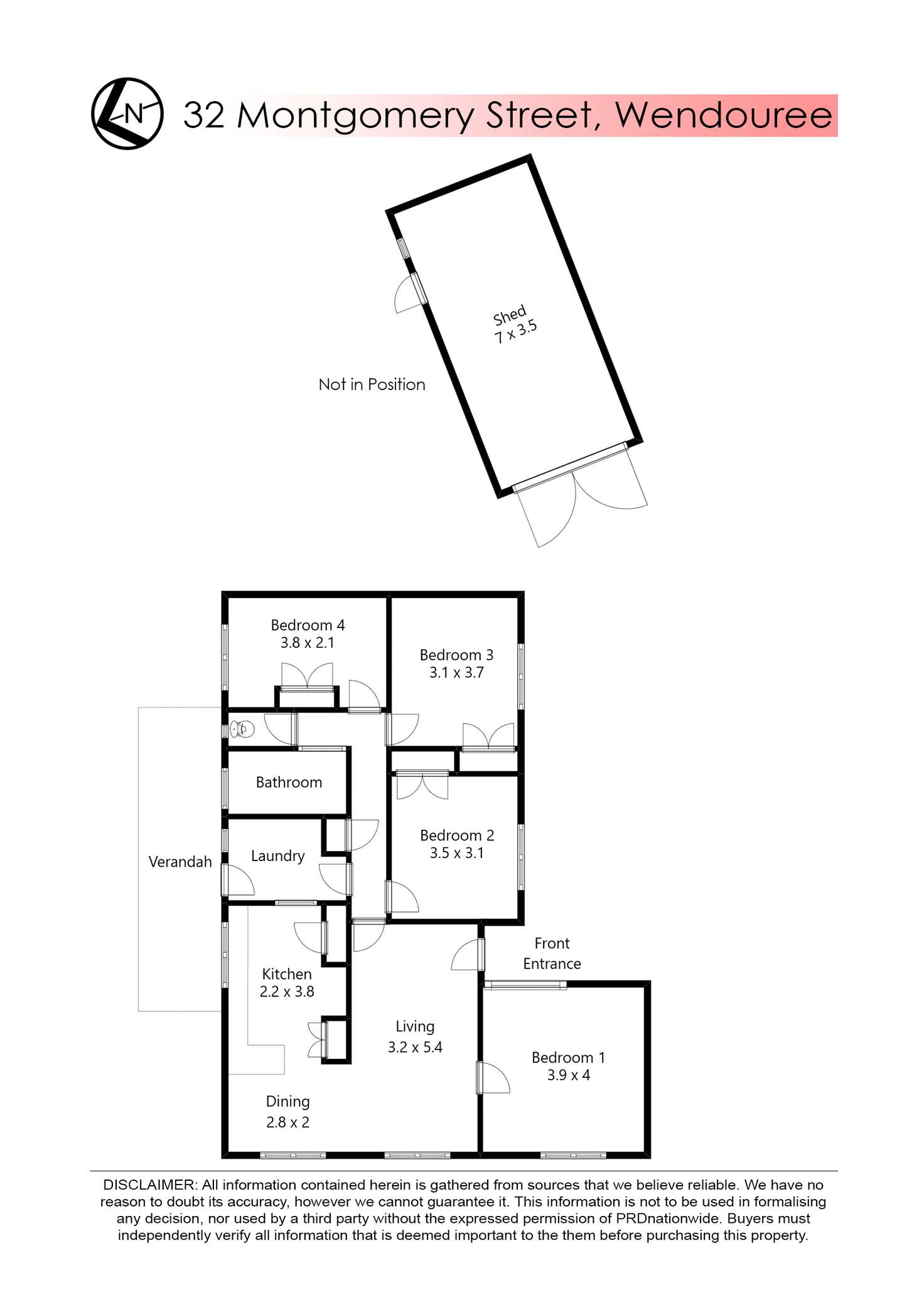 Floorplan of Homely house listing, 32 Montgomery Street, Wendouree VIC 3355