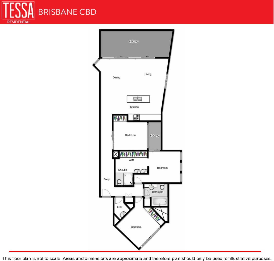 Floorplan of Homely apartment listing, 291/30 Macrossan St, Brisbane City QLD 4000