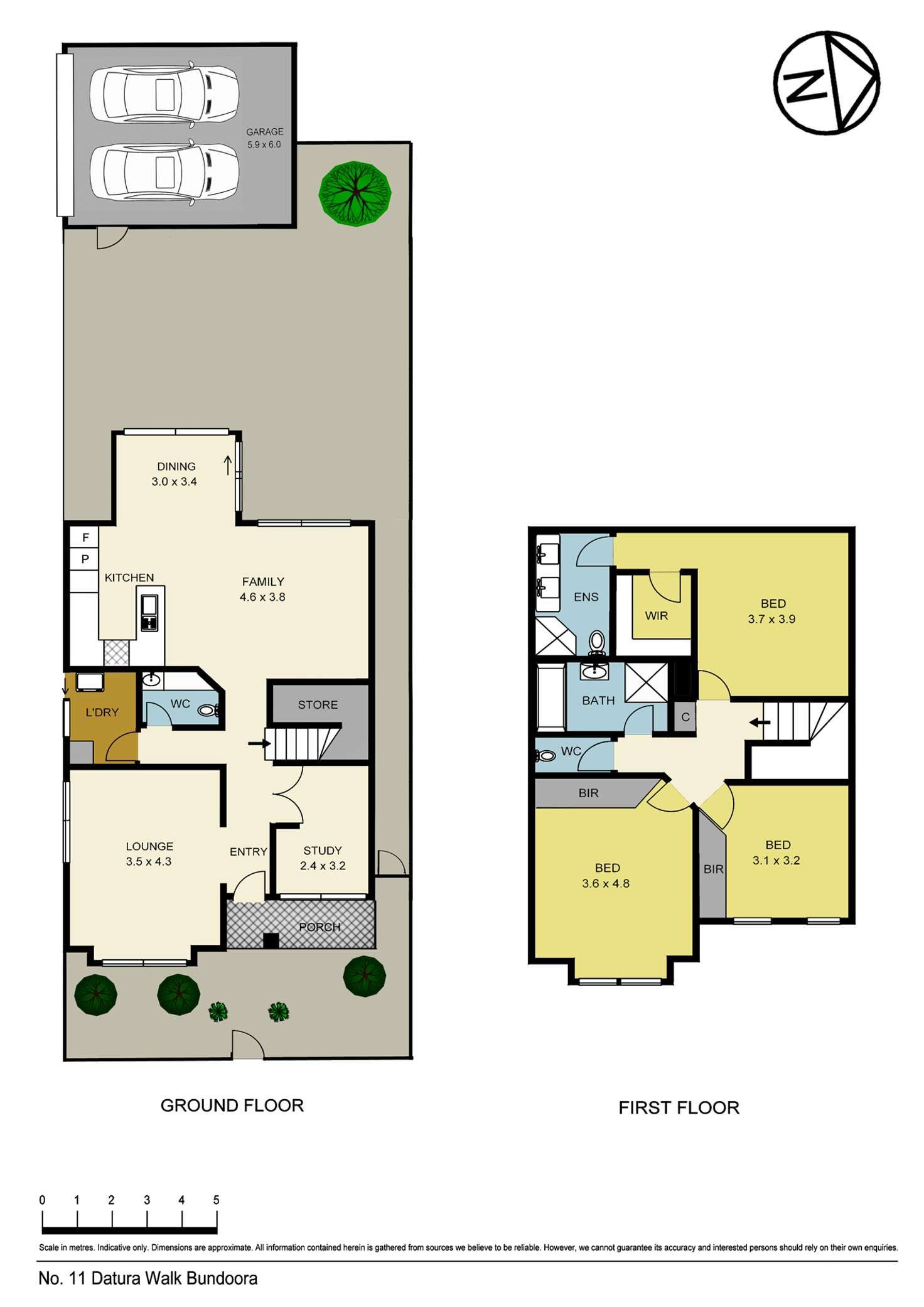 Floorplan of Homely townhouse listing, 11 Datura Walk, Bundoora VIC 3083