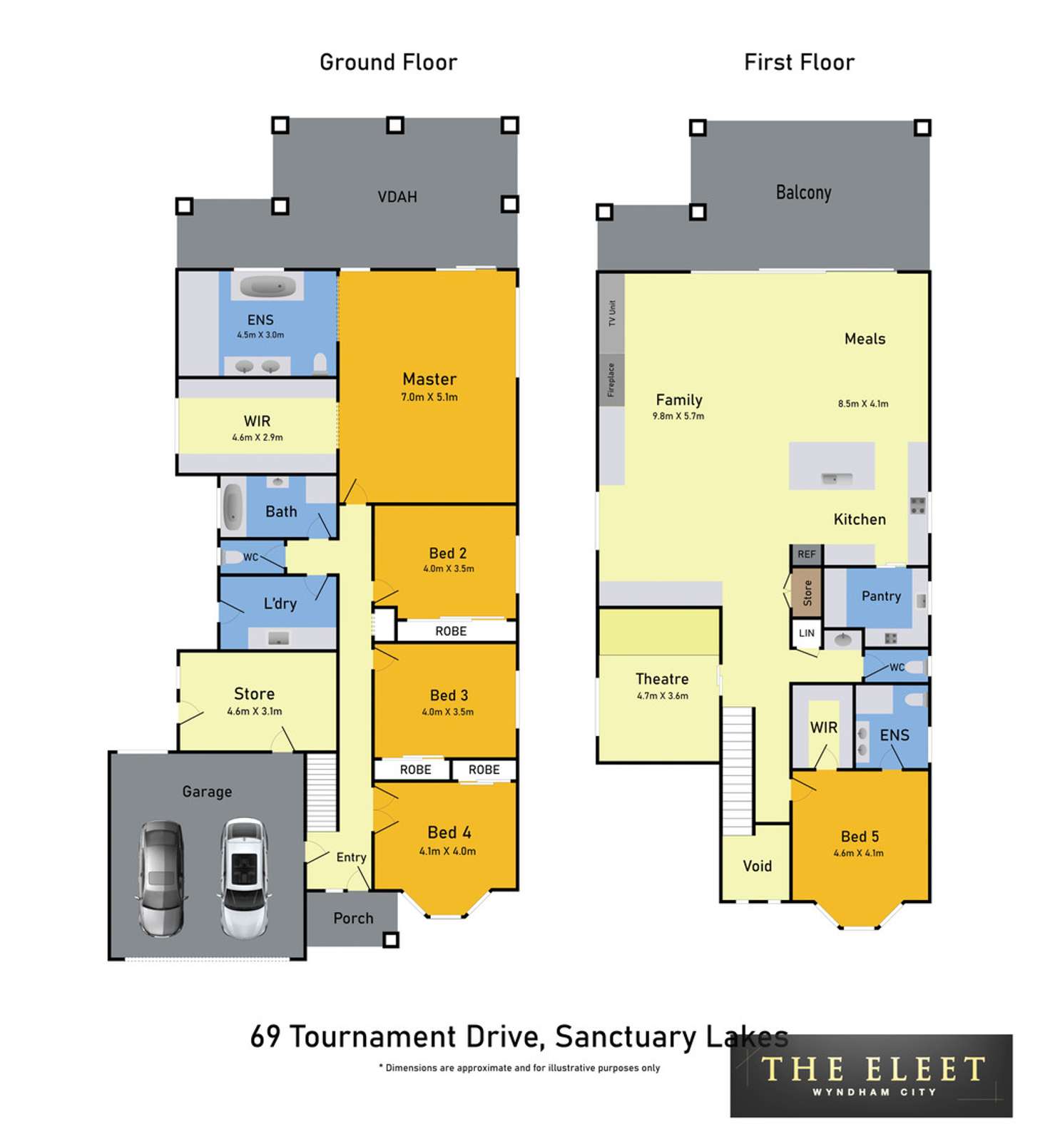 Floorplan of Homely house listing, 69 Tournament Drive, Sanctuary Lakes VIC 3030