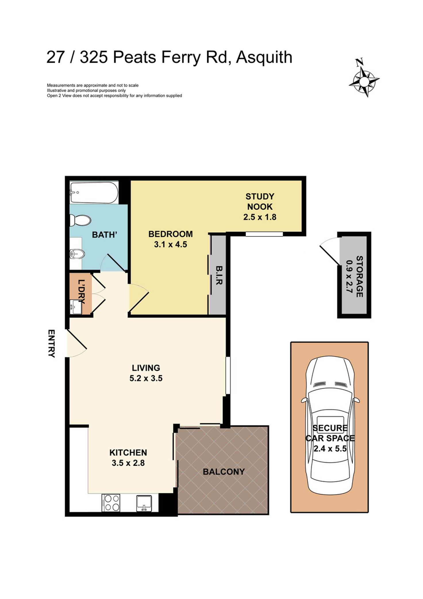 Floorplan of Homely apartment listing, 27/325-331 Peats Ferry Road, Asquith NSW 2077