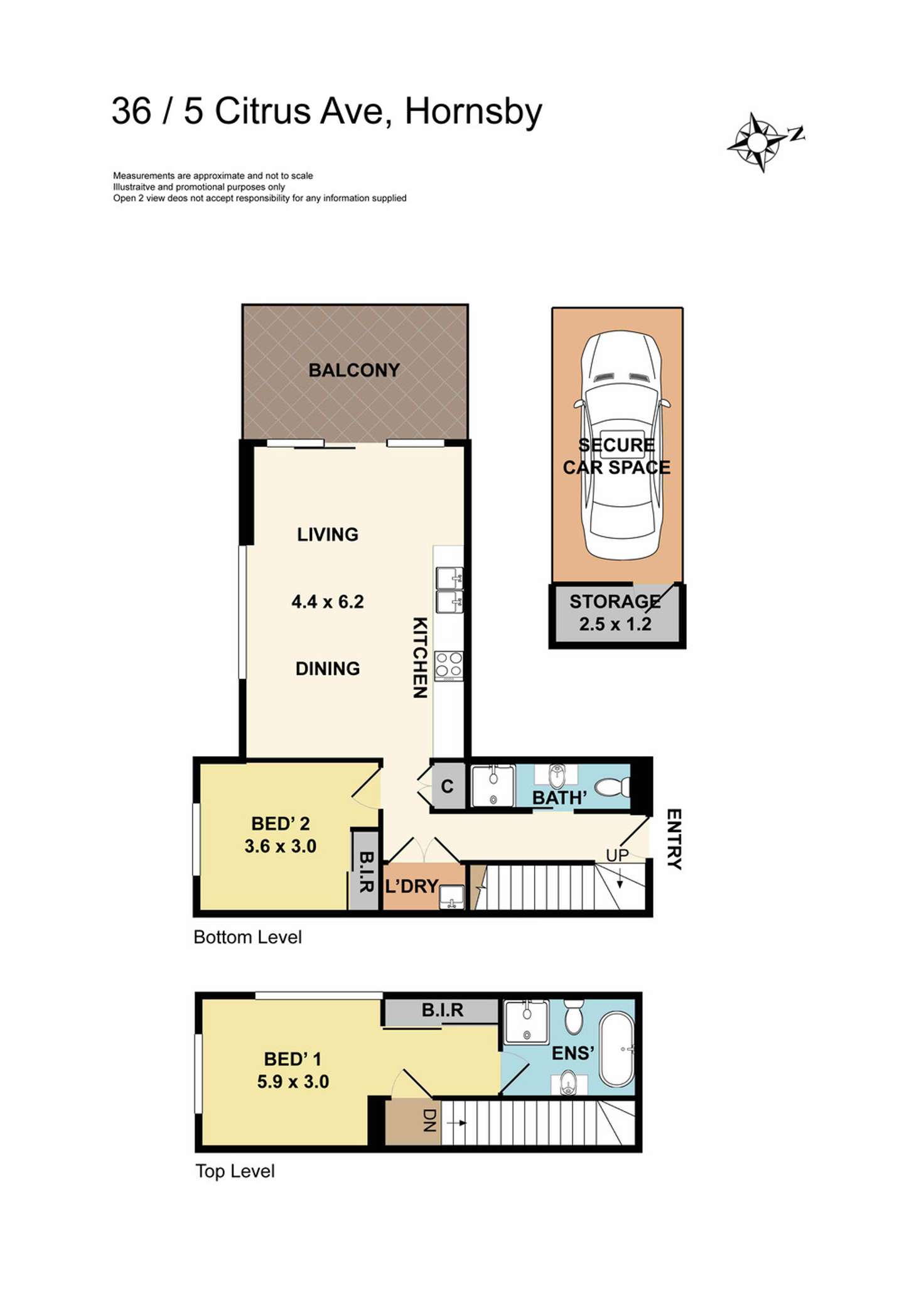 Floorplan of Homely apartment listing, 36/5 Citrus Avenue, Hornsby NSW 2077