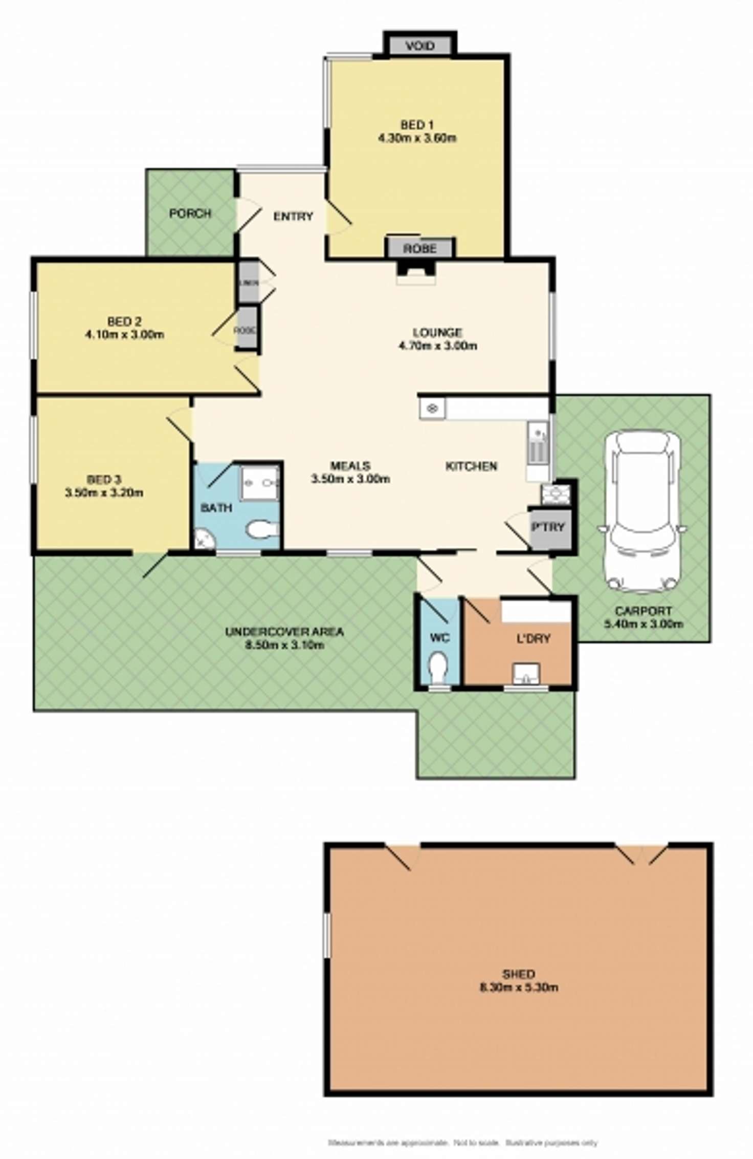 Floorplan of Homely house listing, 16 Elizabeth Street, Benalla VIC 3672