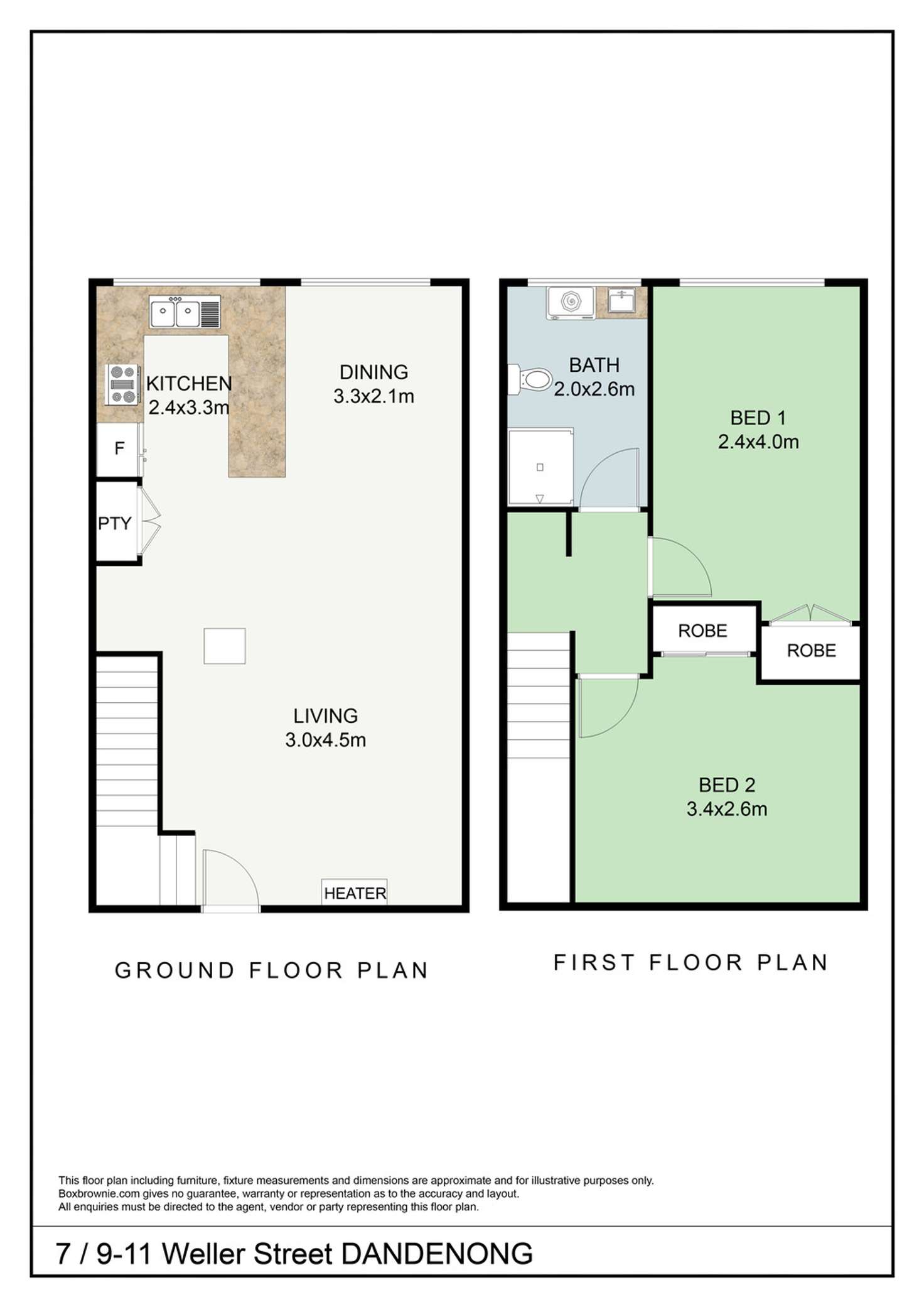 Floorplan of Homely apartment listing, 7/9-11 Weller Street, Dandenong VIC 3175