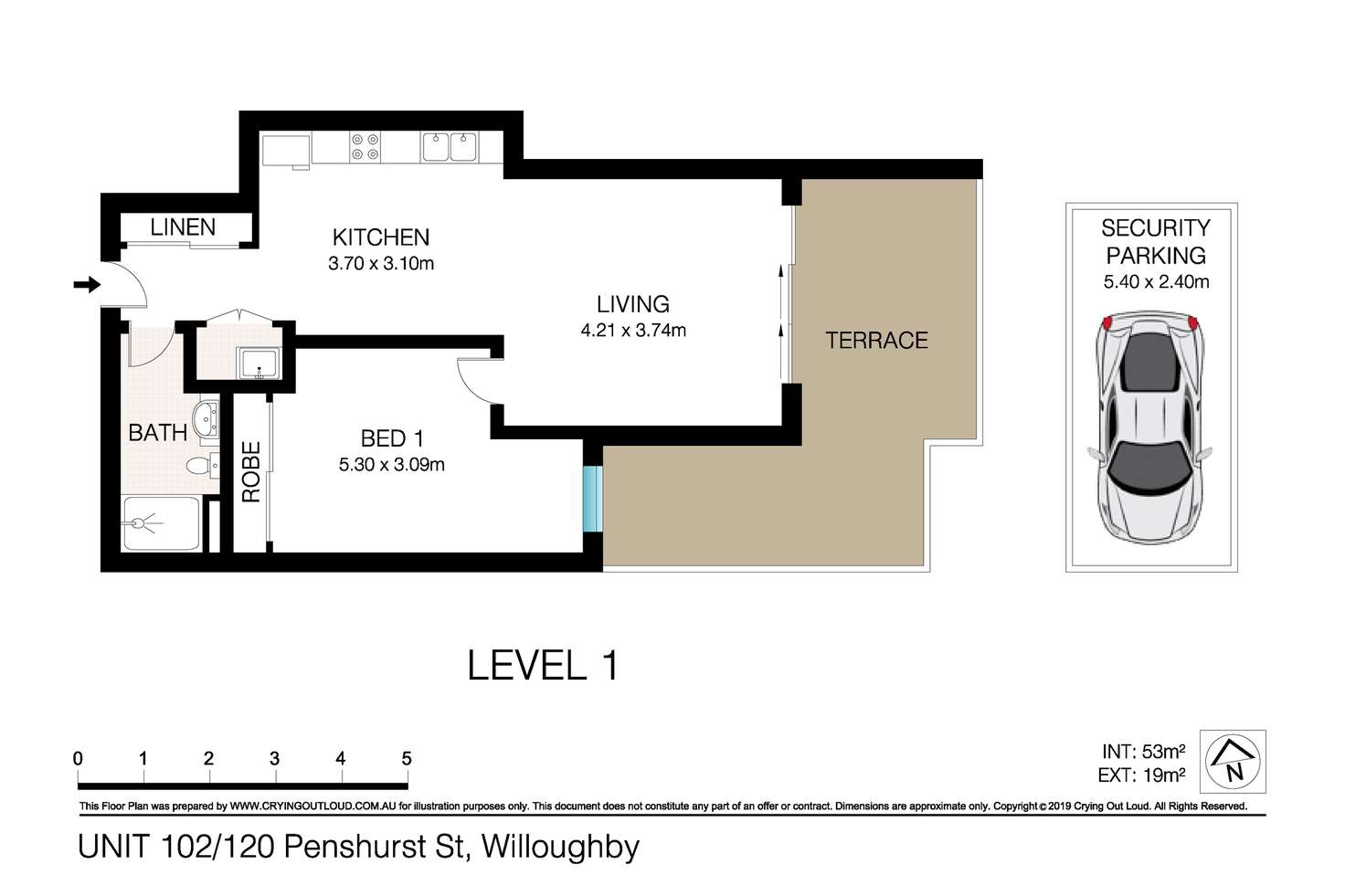 Floorplan of Homely apartment listing, 102/120-126 Penshurst Street, Willoughby NSW 2068