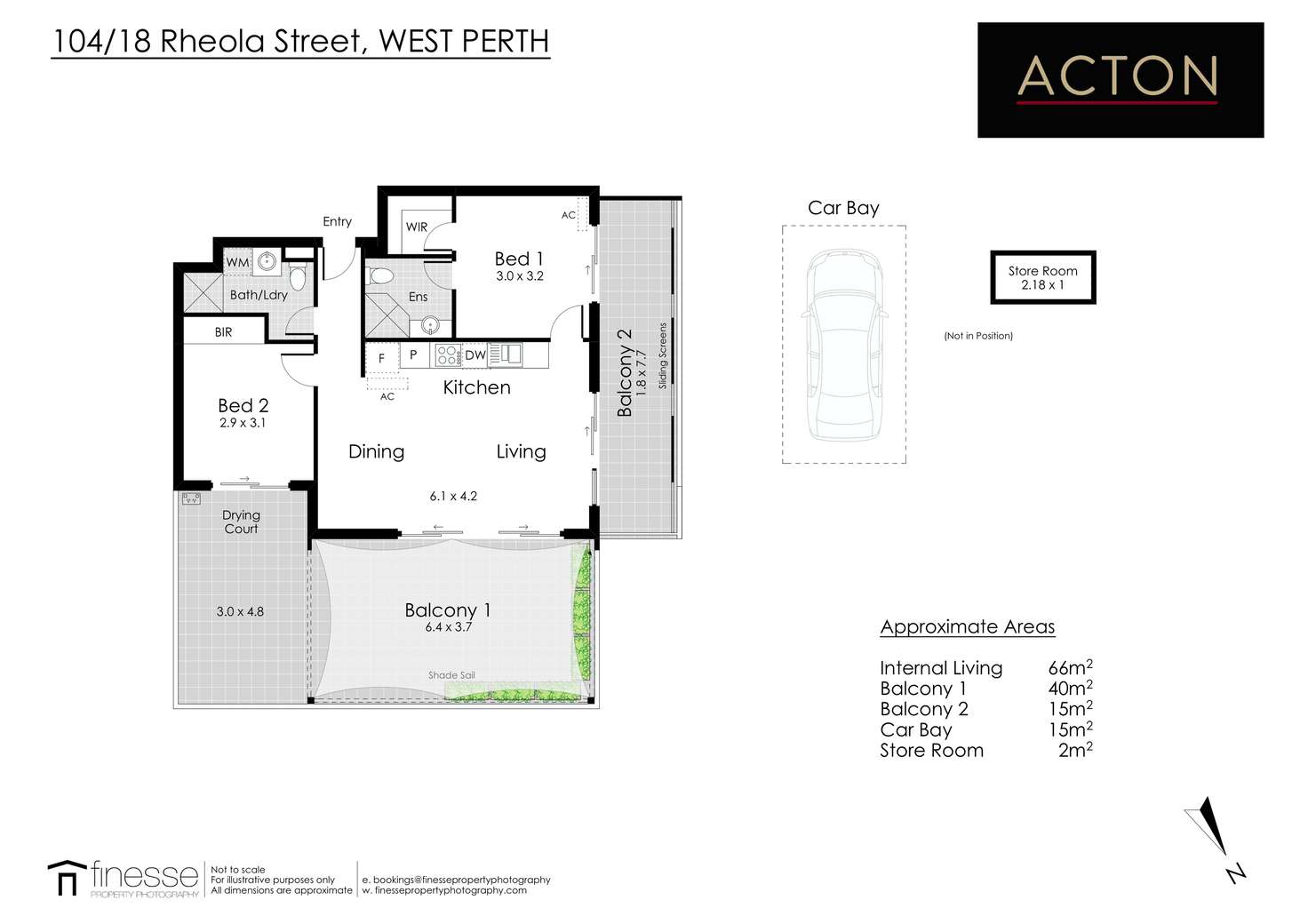 Floorplan of Homely apartment listing, 104/18 Rheola Street, West Perth WA 6005