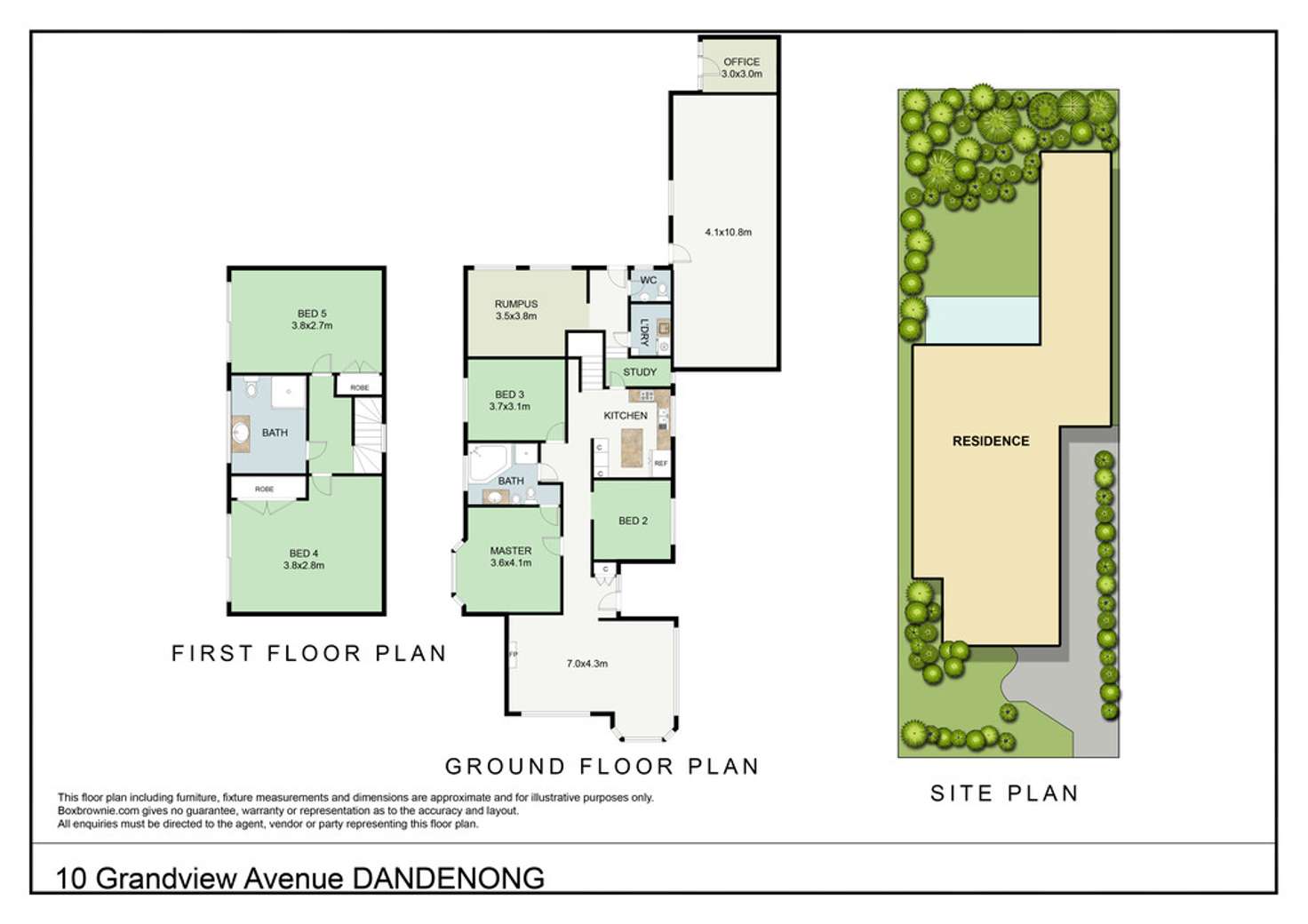 Floorplan of Homely house listing, 10 Grandview Avenue, Dandenong VIC 3175