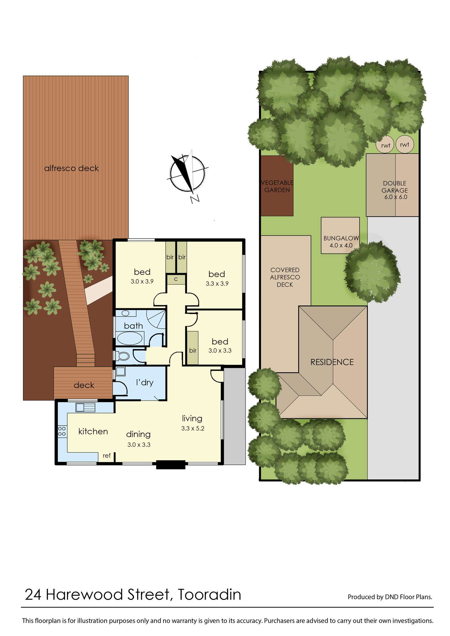 Floorplan of Homely house listing, 24 Harewood Street, Tooradin VIC 3980